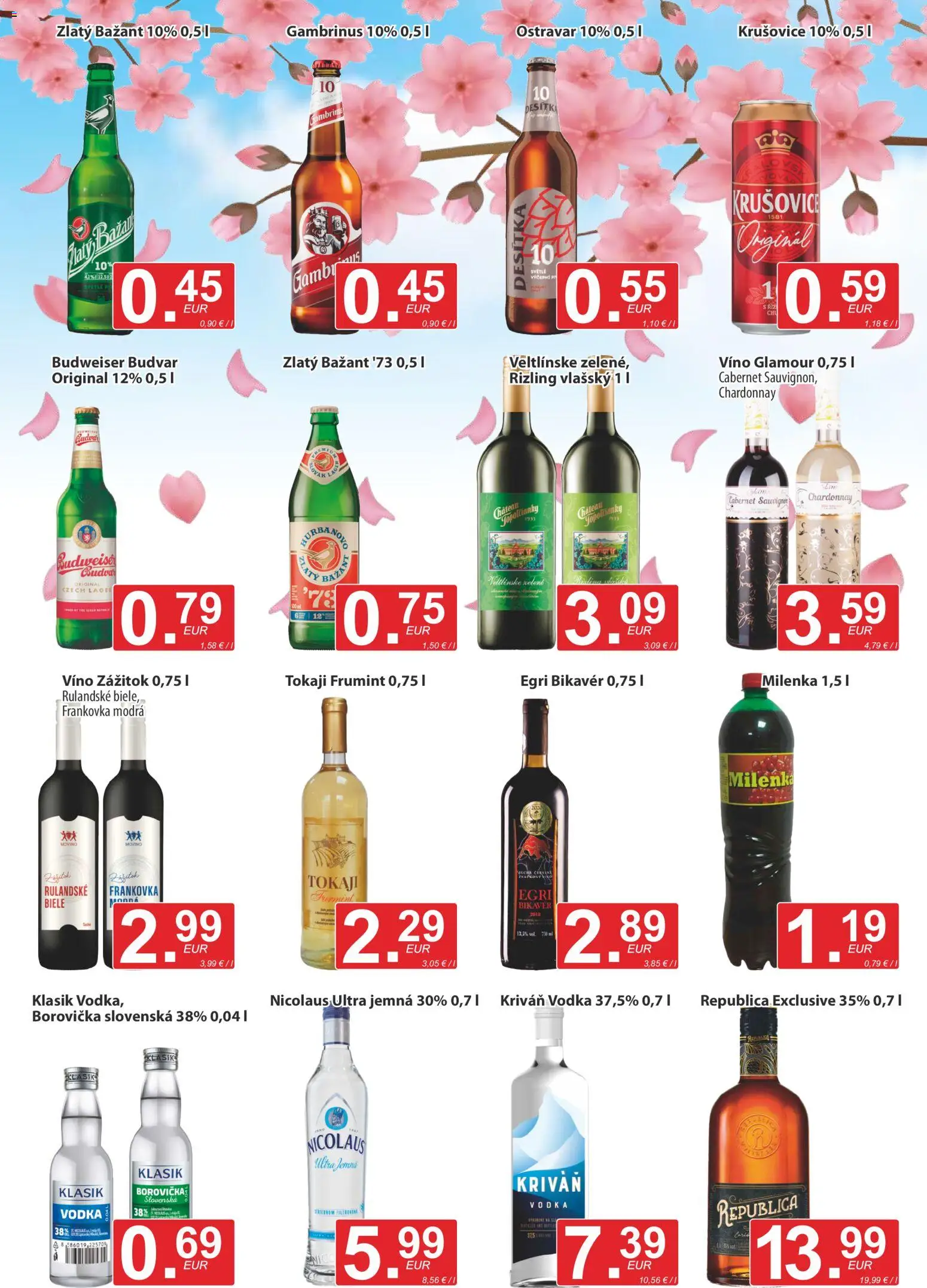 Nové CBA Verex akcie – leták je platný od 21.05.2026 | Strana: 11 | Produkty: Víno, Krušovice, Budvar, Gambrinus