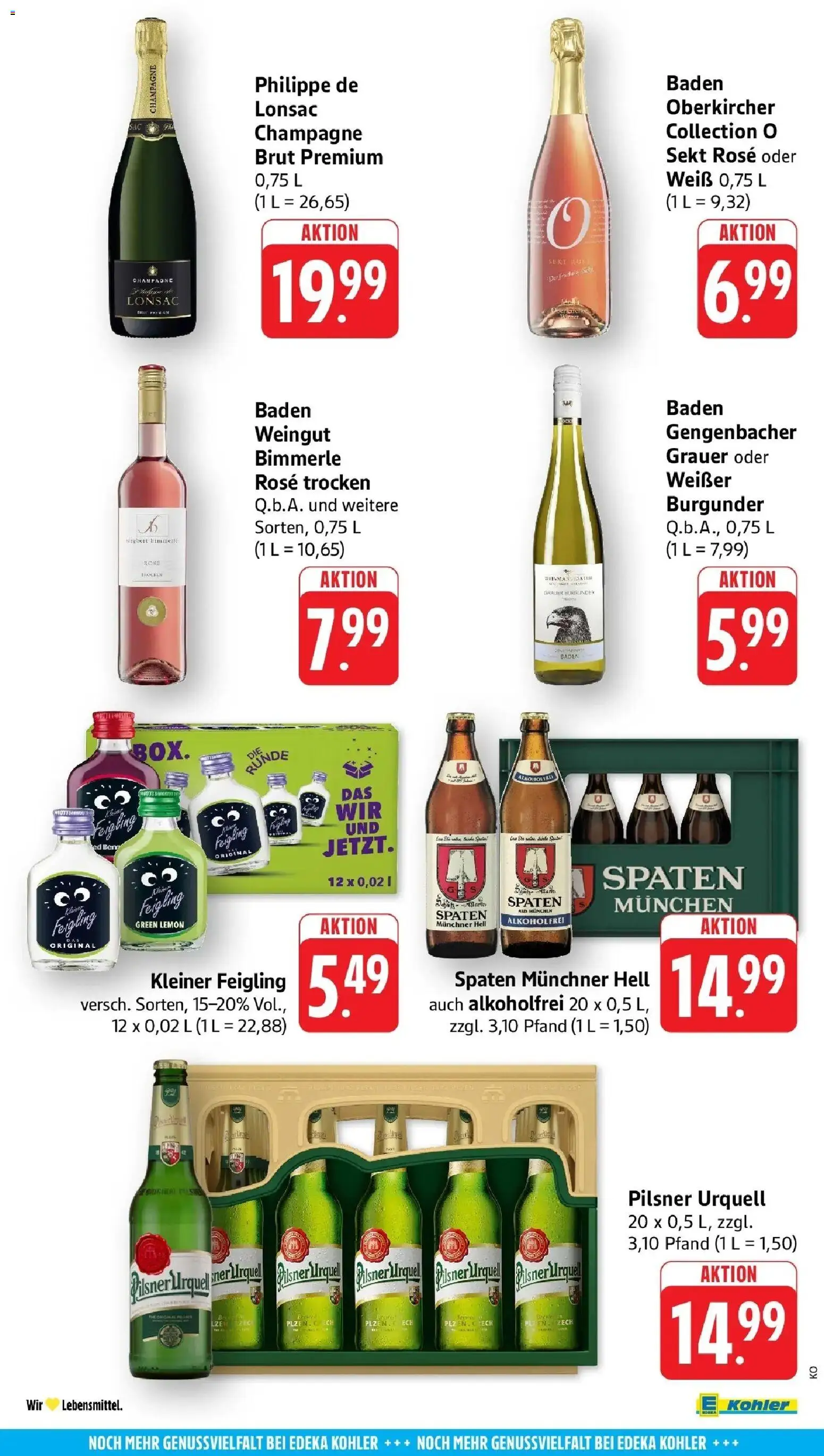 Angebote – gültig ab 27.04.2026 | Seite: 64 | Produkte: Sekt, Kleiner feigling, Pilsner urquell