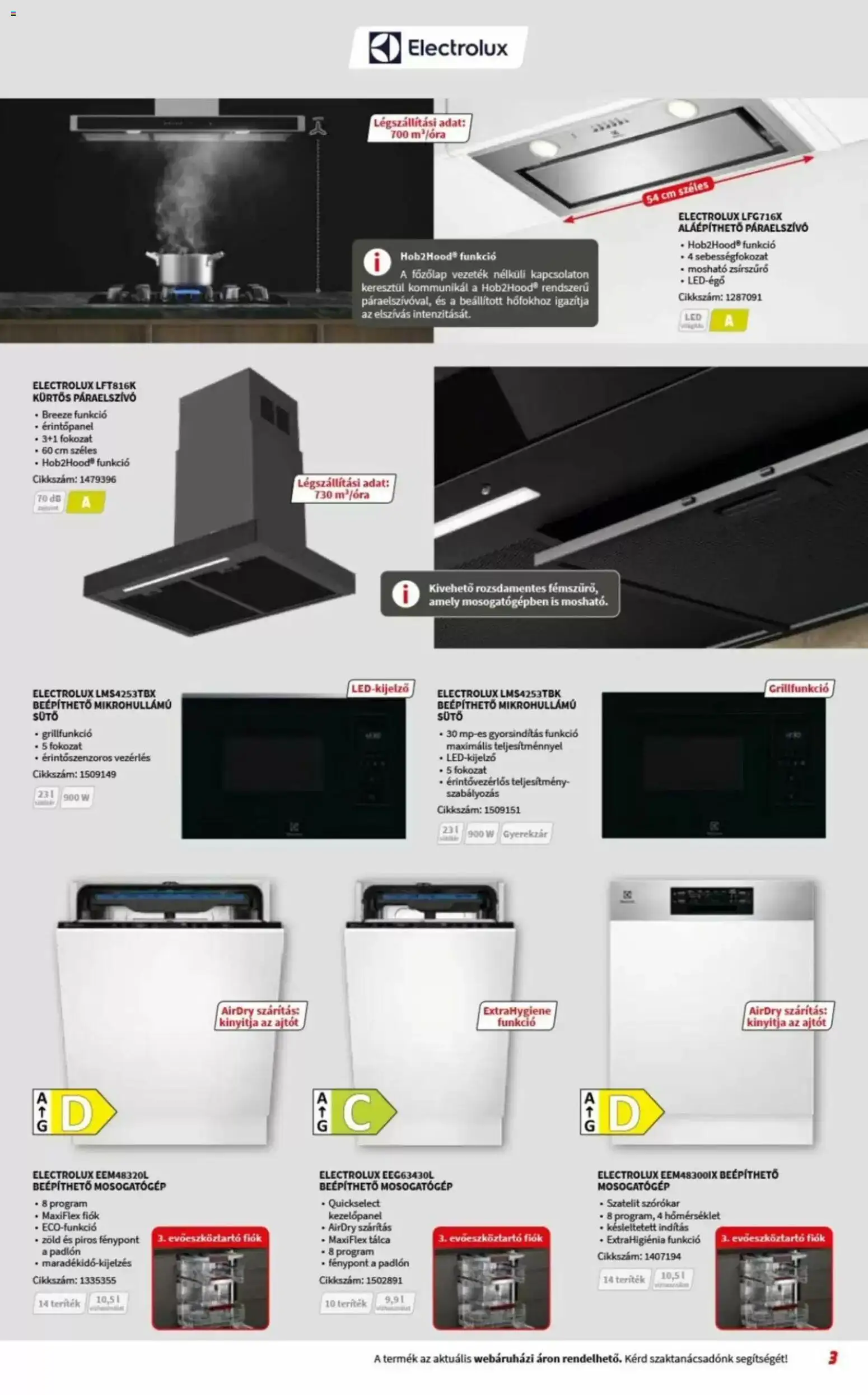 Media Markt akciós ujság - amely érvényes a következő dátumtól: 03.06.2026 | Oldal: 3 | Termékek: Páraelszívó, Sütő, Mikrohullámú sütő, Mosogatógép