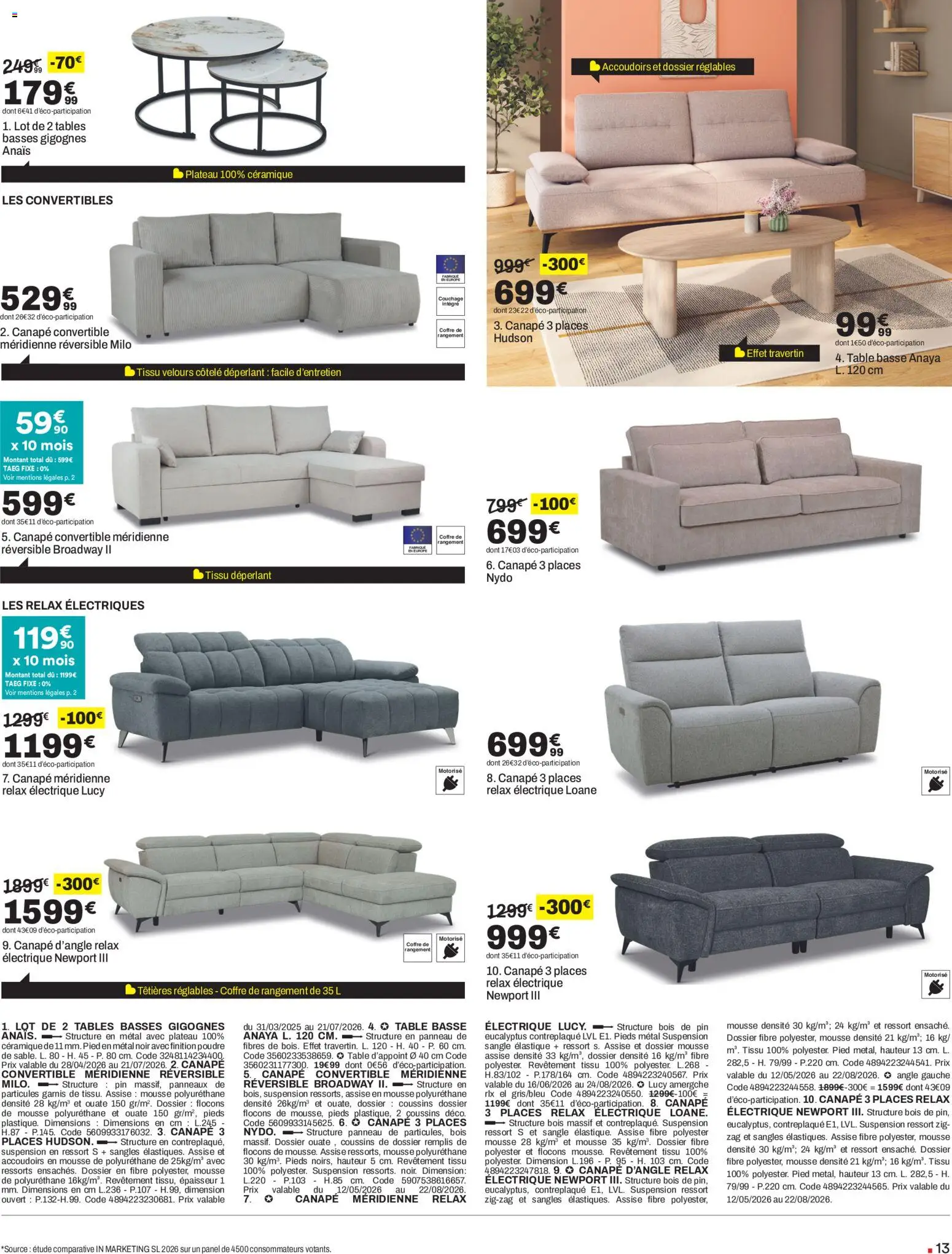 {H1} | Page: 13 | Produits: Poudre, Mousse, Suspension, Table basse