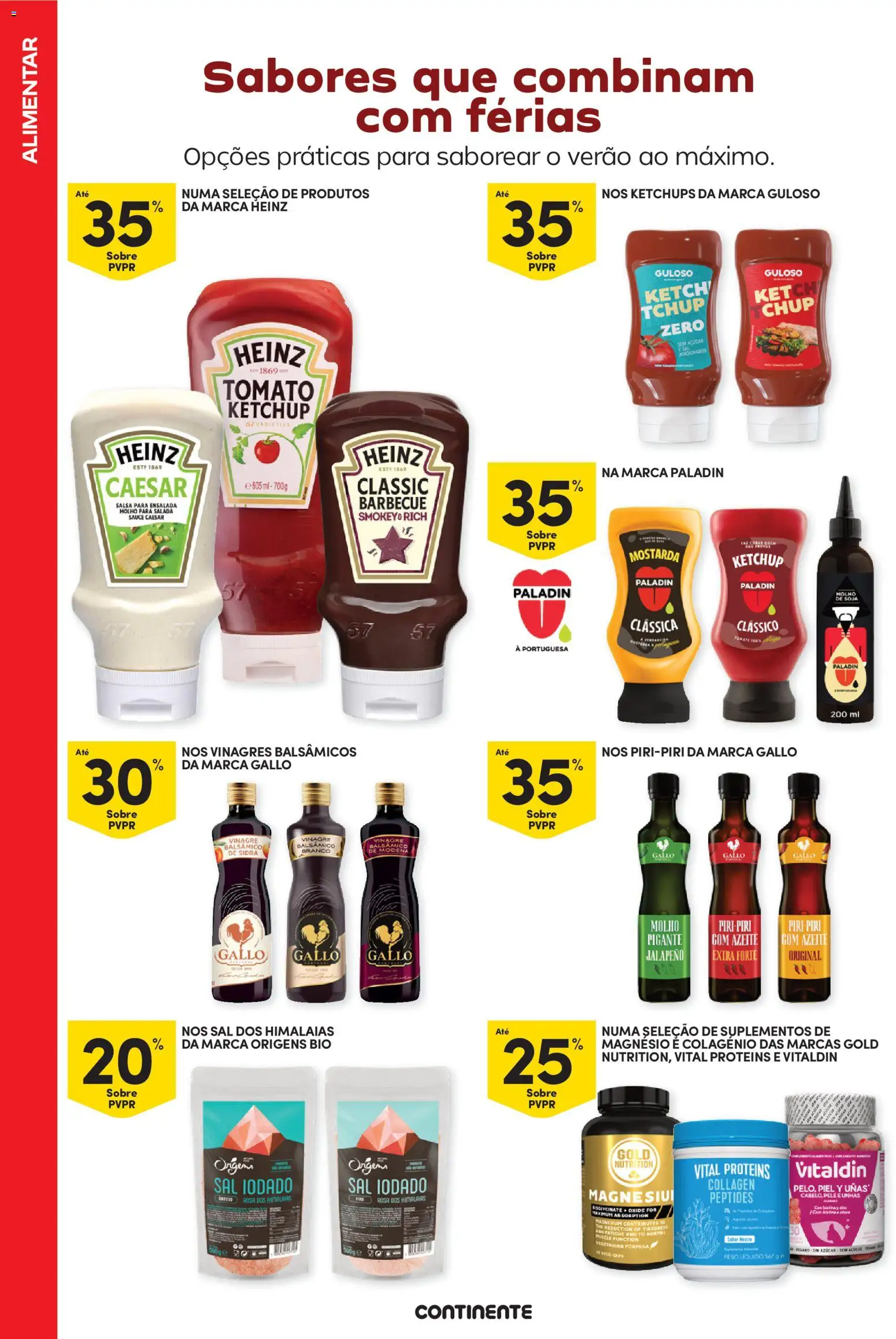 Continente - Férias de Verão  Abre espaço para a distração │ válido de 23/06/2026 | Página: 30 | Produtos: Vinagre balsâmico, Azeite, Ketchup, Salada