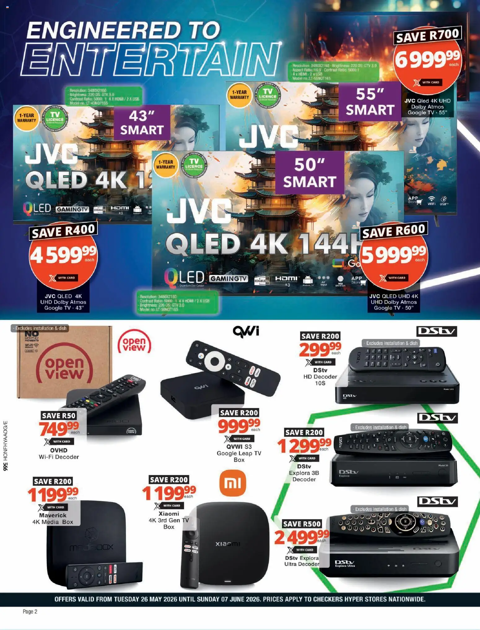 New Checkers catalogue – valid from 26.05.2026 | Page: 2 | Products: USB, Decoder, TV, Box