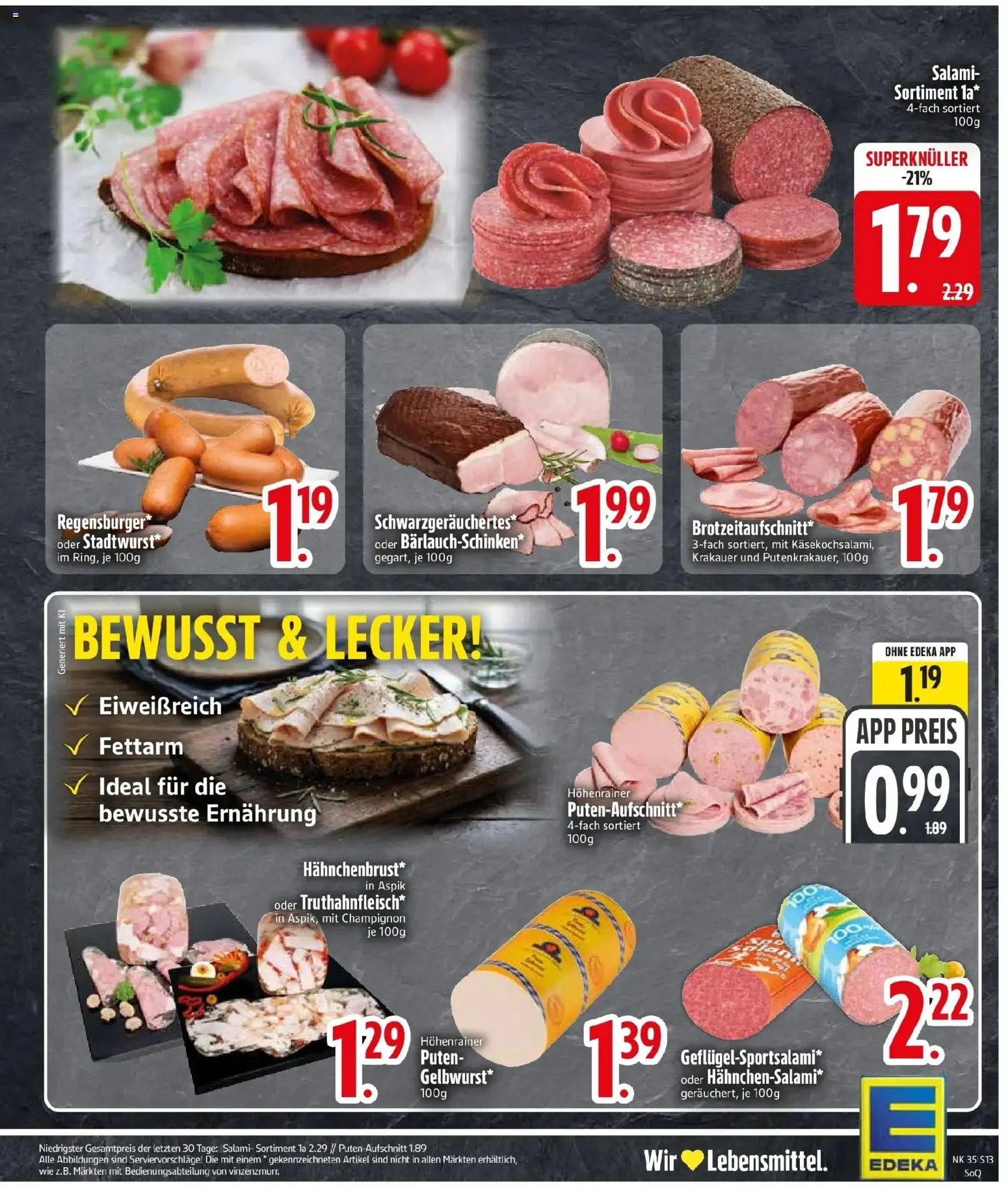 Edeka Prospekt Isen (ab 24.08.2026) » Angebote Online | Seite: 15 | Produkte: Salami