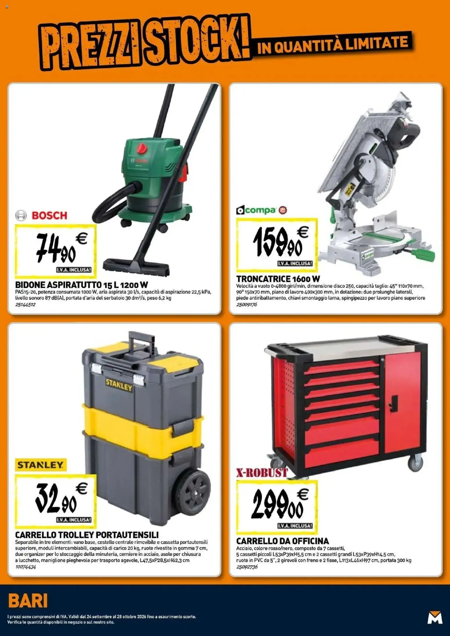 Nuovo TECNOMAT catalogo Bari dal 24/09/2026 > offerte anteprima 🛍️ | Pagina: 21 | Prodotti: Taglio, Carrello, Disco, Trolley