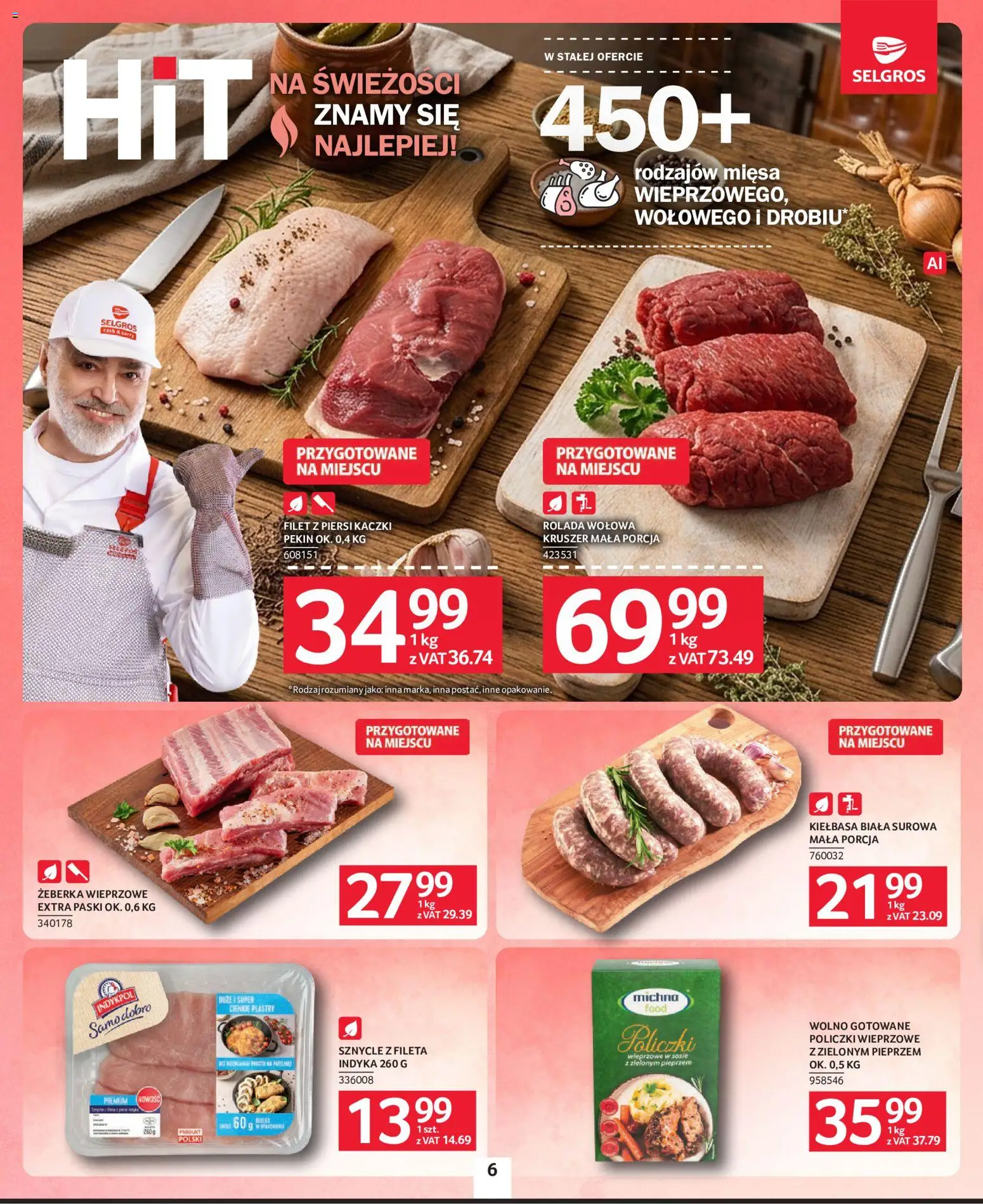 Selgros cash&carry gazetka od 22.10.2026 | Strona: 6 | Produkty: Kiełbasa, Piersi, Filet, Kiełbasa biała surowa