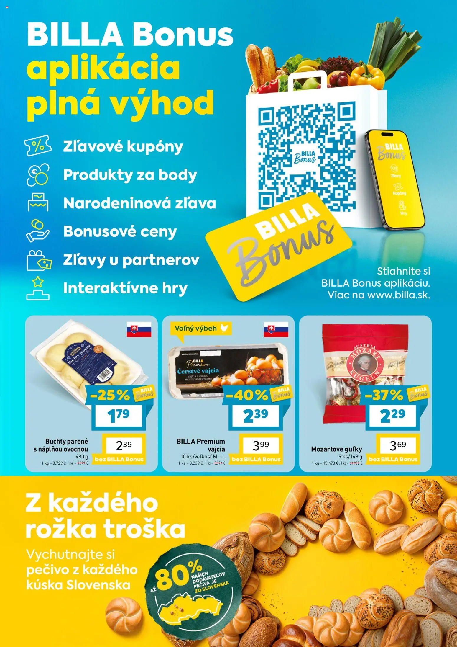 Nové Billa akcie – leták je platný od 16.09.2026 | Strana: 3 | Produkty: Vajcia, Pečivo