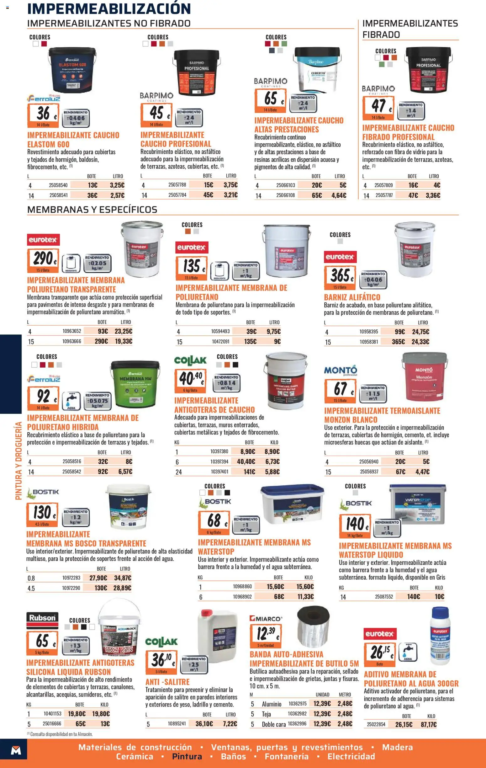 Obramat - Reformas Otono Imprenta Almacenes 38 Pamplona 2026 │ válido desde el 09/10/2026 | Página: 46 | Productos: Agua, Puertas