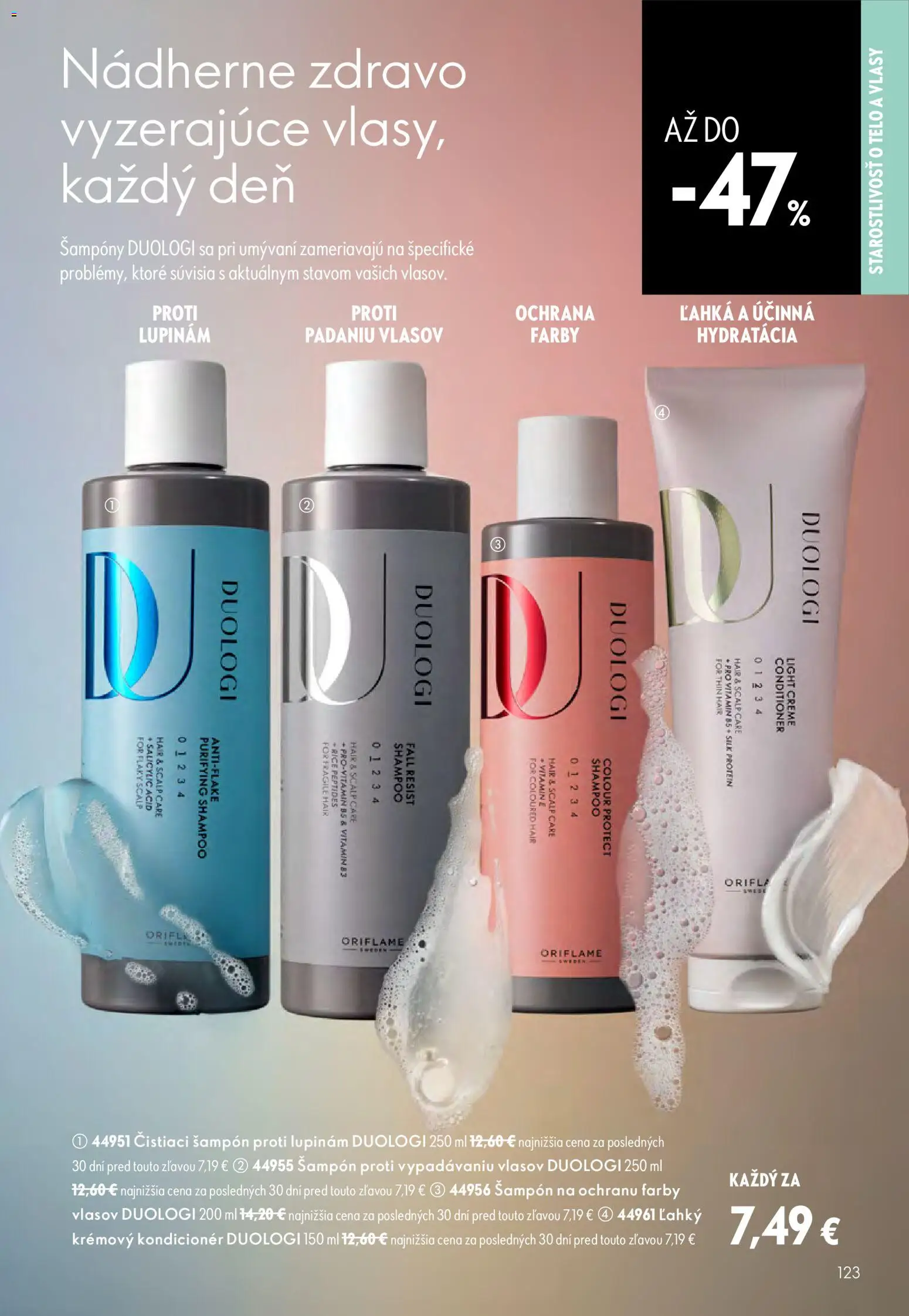 Nové Oriflame akcie – leták je platný od 29.07.2026 | Strana: 123 | Produkty: Protein, Šampón, Kondicionér