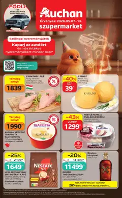 Auchan Szupermarket akciós újság - amely érvényes a következő dátumtól: 07.05.2026
