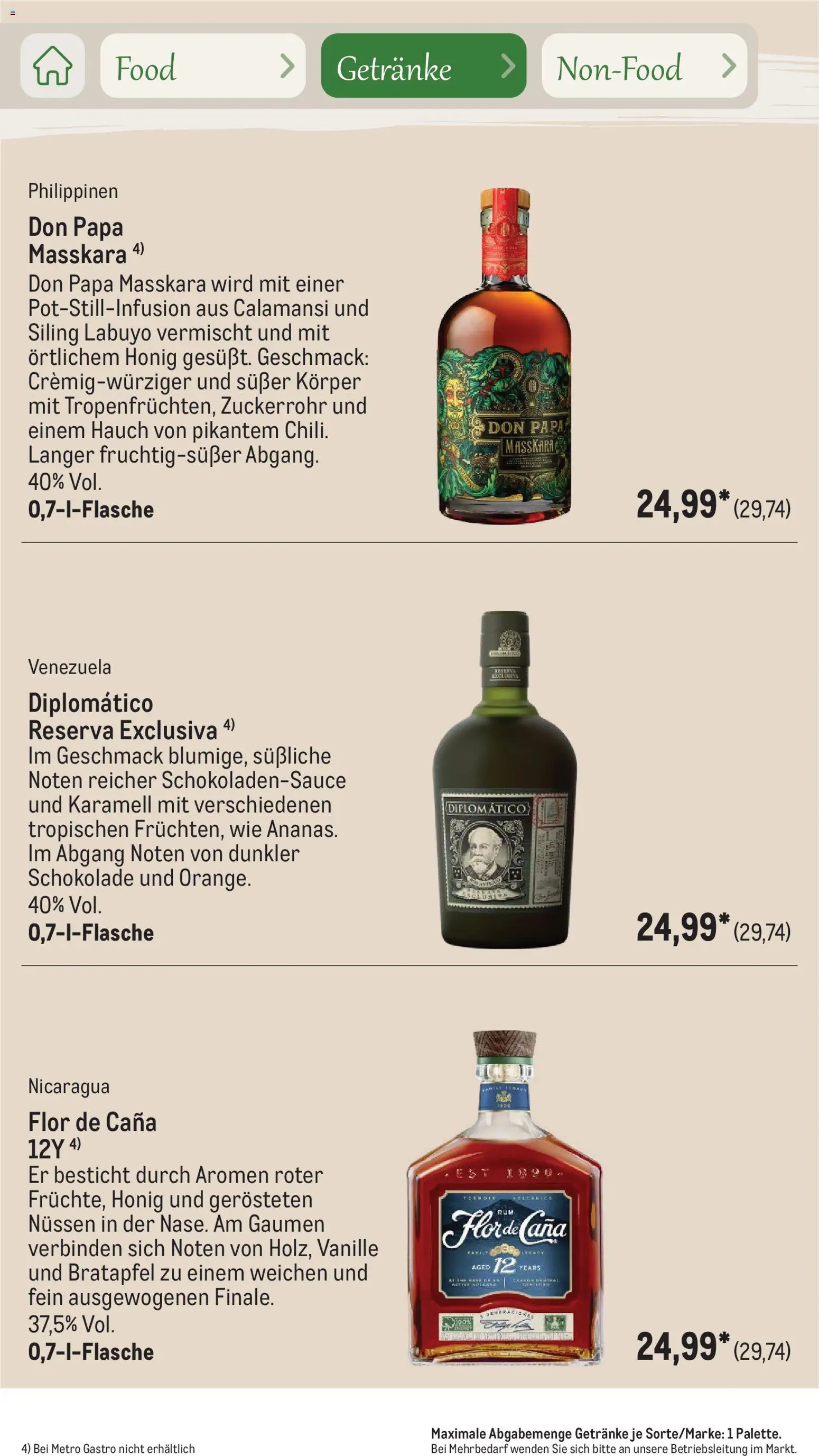 Metro Saisonkatalog Outdoor Dining – gültig ab 01.06.2026 | Seite: 72 | Produkte: Schokolade