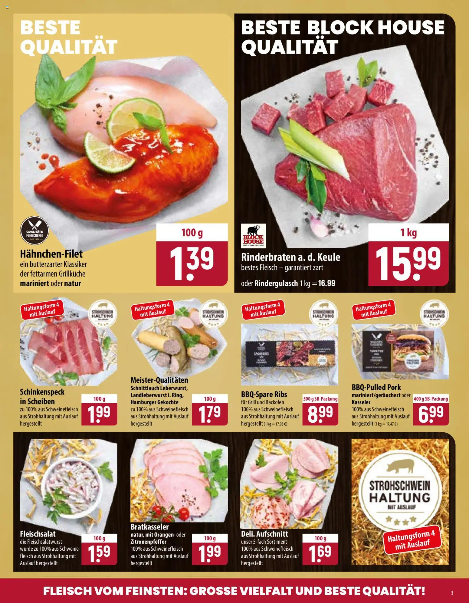 Famila Prospekt – gültig ab 14.09.2026 | Seite: 3 | Produkte: Rinderbraten, Grill, Backofen, Schweinefleisch