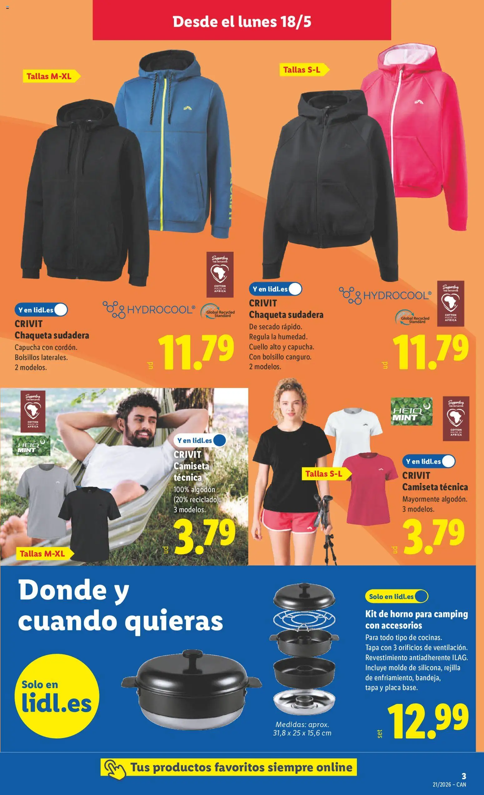 Lidl folleto de bazar │ válido desde el 18.05.2026 | Página: 7 | Productos: Sudadera, Chaqueta, Horno