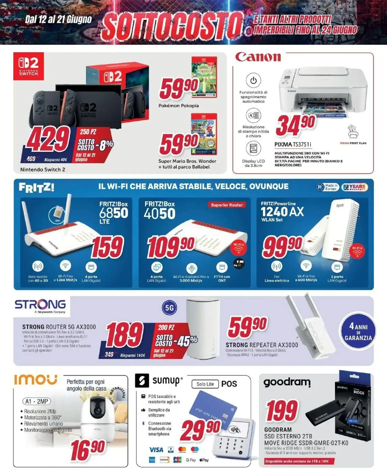 Volantino Trony del 11.06.2026 | Pagina: 7 | Prodotti: Router, Mobile, USB, Stampa