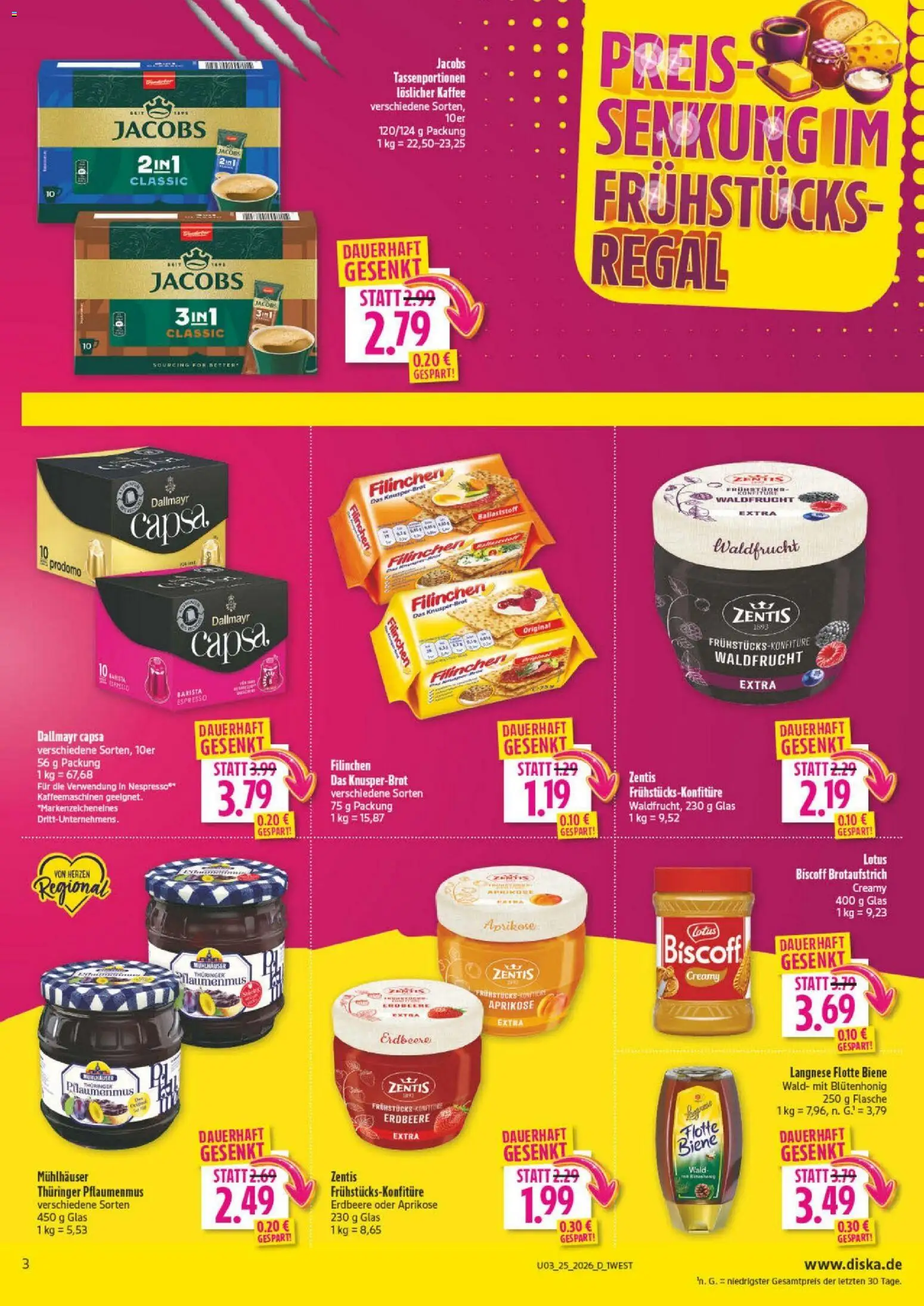 Diska - Diska Angebote Bayern KW25 – gültig ab 15.06.2026 | Seite: 3 | Produkte: Kaffee, Regal, Dallmayr, Dallmayr capsa