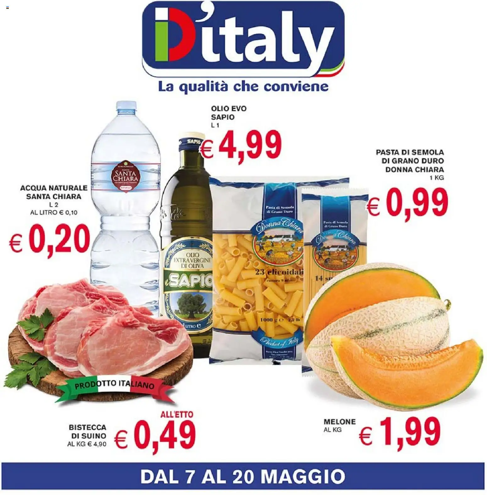 Volantino Coal del 07.05.2026 | Pagina: 1 | Prodotti: Acqua, Olio, Melone, Acqua naturale