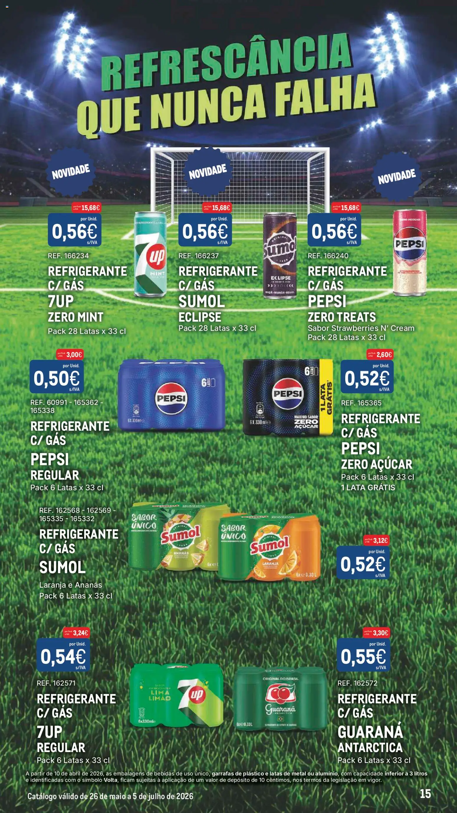 Makro Os Convocados │ válido de 26.05.2026 | Página: 15 | Produtos: Refrigerante, Sumo, Açúcar
