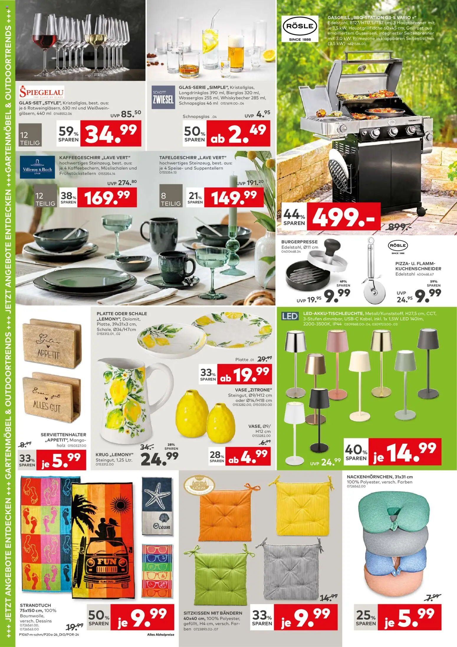 Porta! Gartenmöbel – gültig ab 04.05.2026 | Seite: 4 | Produkte: Strandtuch, Gartenmöbel, Vase, Mango