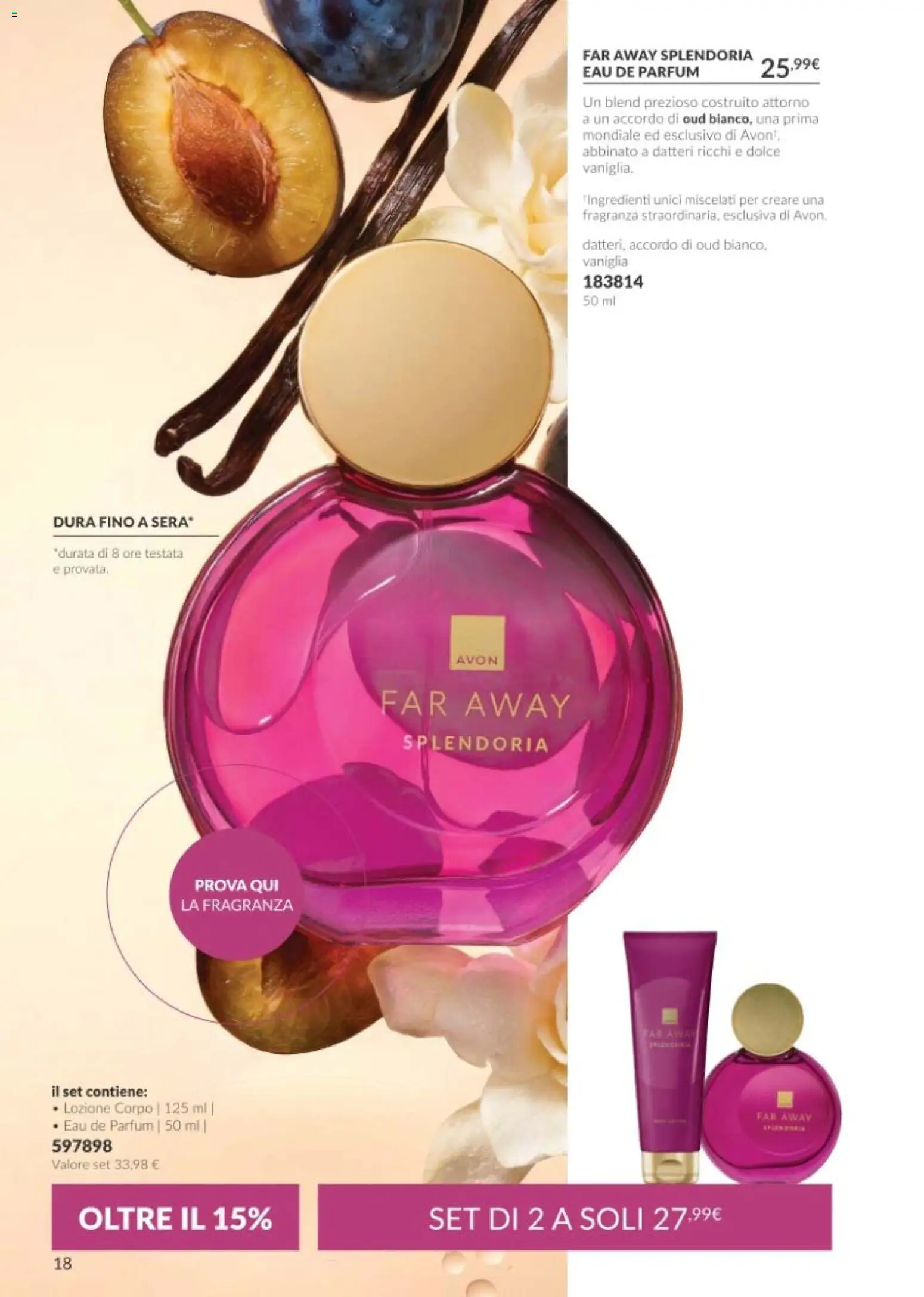 Volantino Avon del 01/10/2026 | Pagina: 18 | Prodotti: Vaniglia, Ingredienti, Fragranza