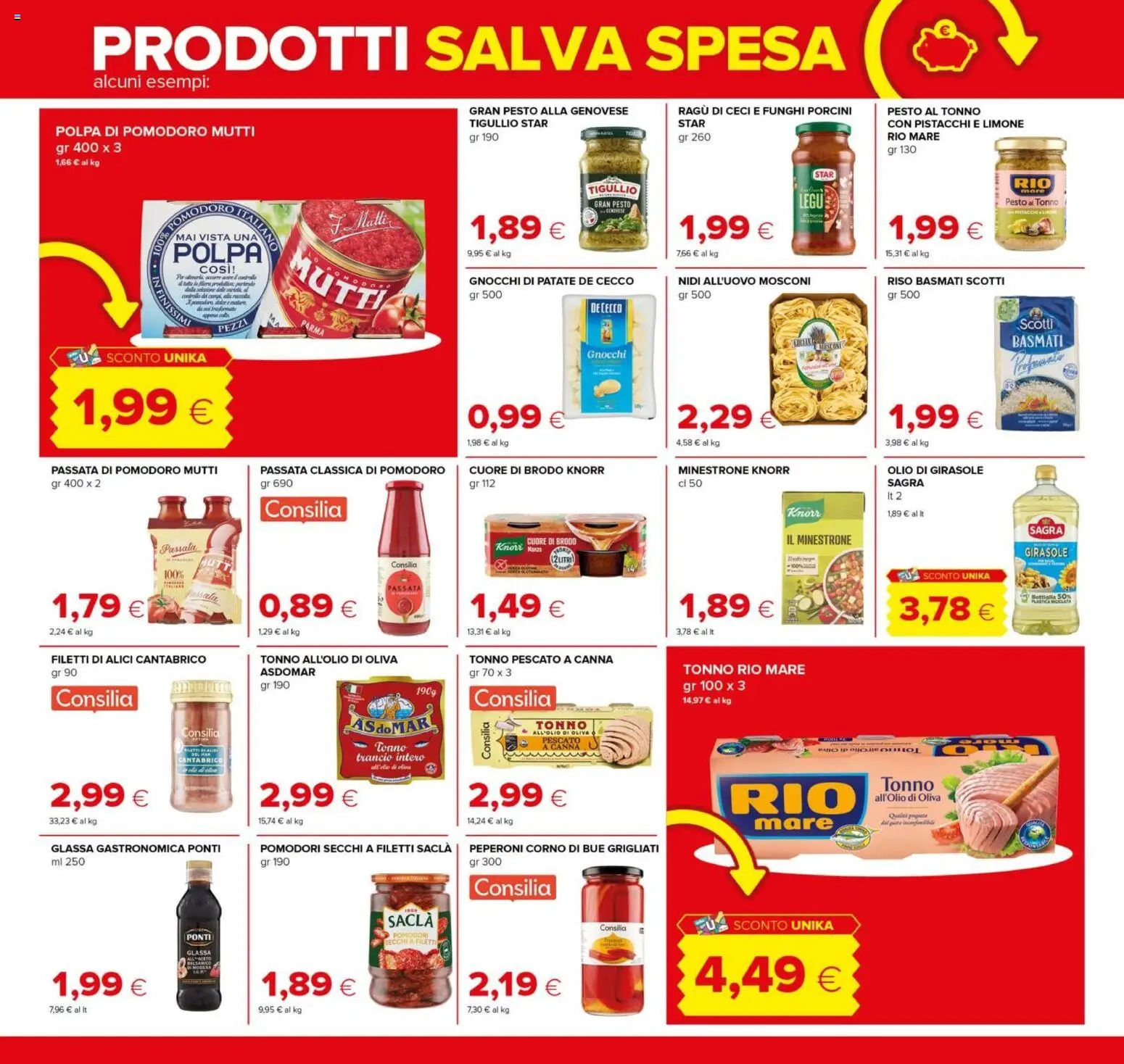 Volantino Tigre del 08/10/2026 | Pagina: 12 | Prodotti: Minestrone, Patate, Tonno, Gnocchi