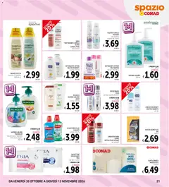 Anteprima del volantino Spazio Conad volantino valido a partire dal 30/10/2026 | Pagina: 21 | Prodotti: Detergente intimo, Detergente, Mandorla, Doccia