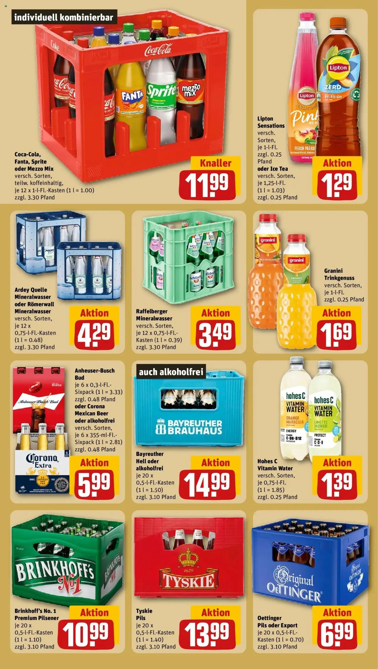 REWE Prospekt ab 28.09.2026 zum Blättern » Angebote | Seite: 28 | Produkte: Mezzo mix, Tyskie, Fanta, Pfirsich