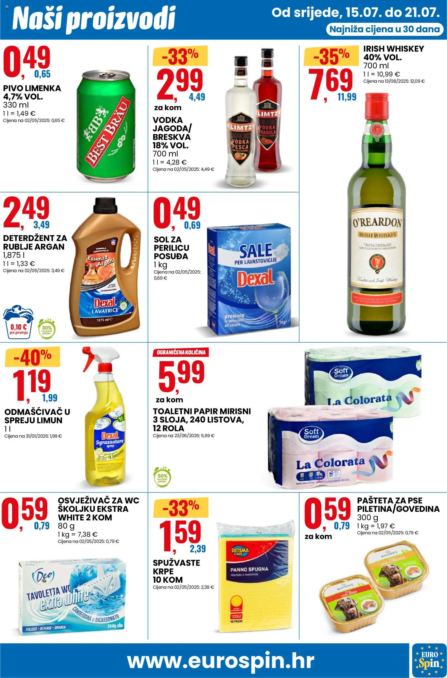 Eurospin katalog | vrijedi od 15.07.2026 | Stranica: 13 | Proizvodi: Pivo, Deterdžent, Deterdžent za rublje, Sol