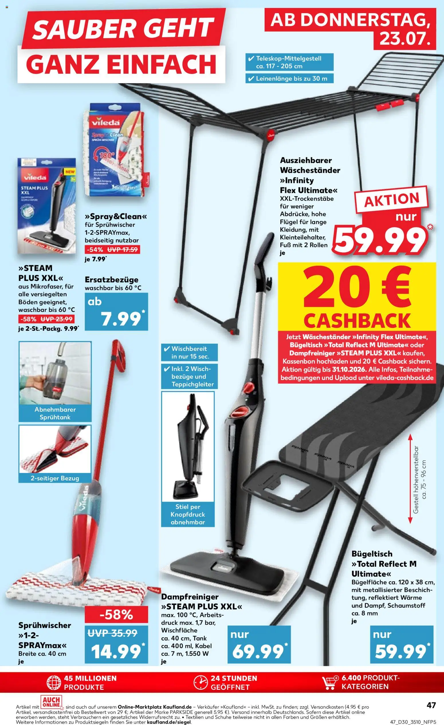 Kaufland Prospekt Leipzig – gültig ab 23.07.2026 | Seite: 47 | Produkte: Kabel, Waschestander