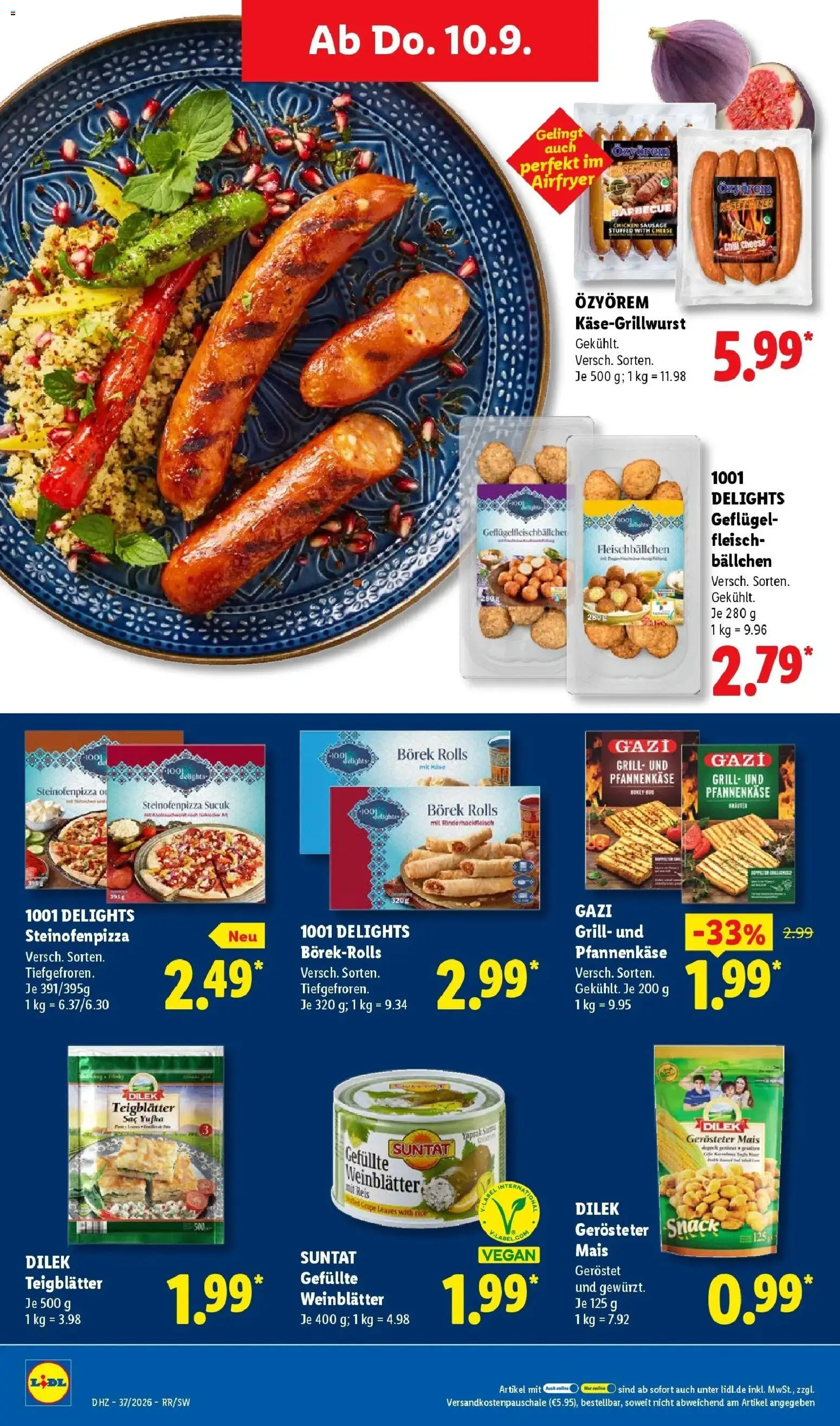 Lidl Prospekt Düsseldorf (ab 07.09.2026) zum Blättern » Angebote | Seite: 62 | Produkte: Grill, Mais, Pizza, Fleisch