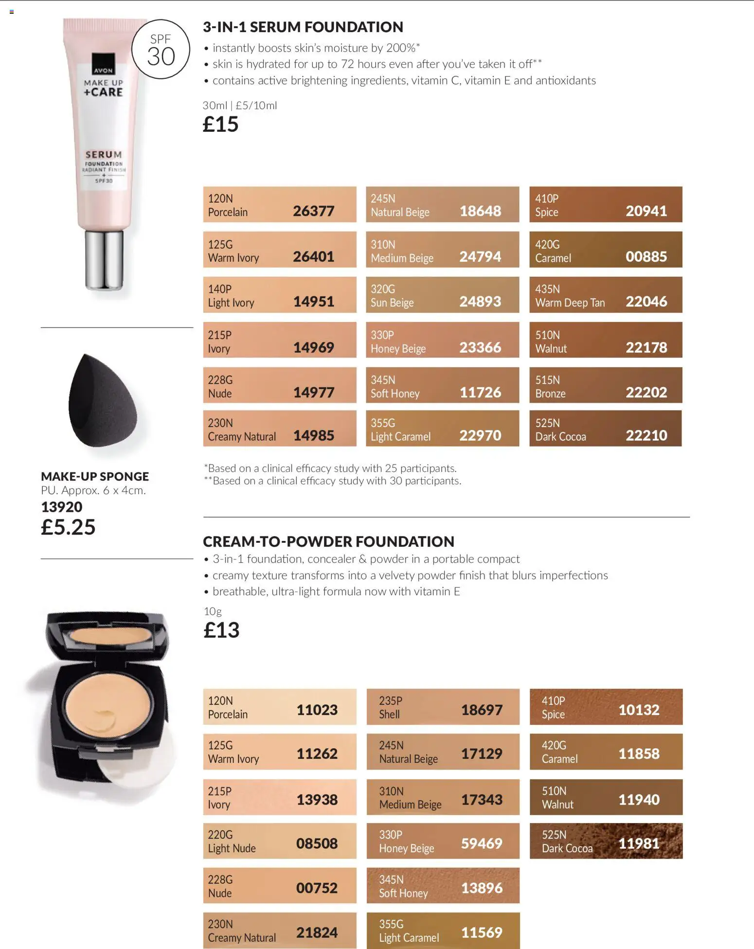 {H1} | Page: 40 | Products: Concealer, Powder, Honey, Cocoa