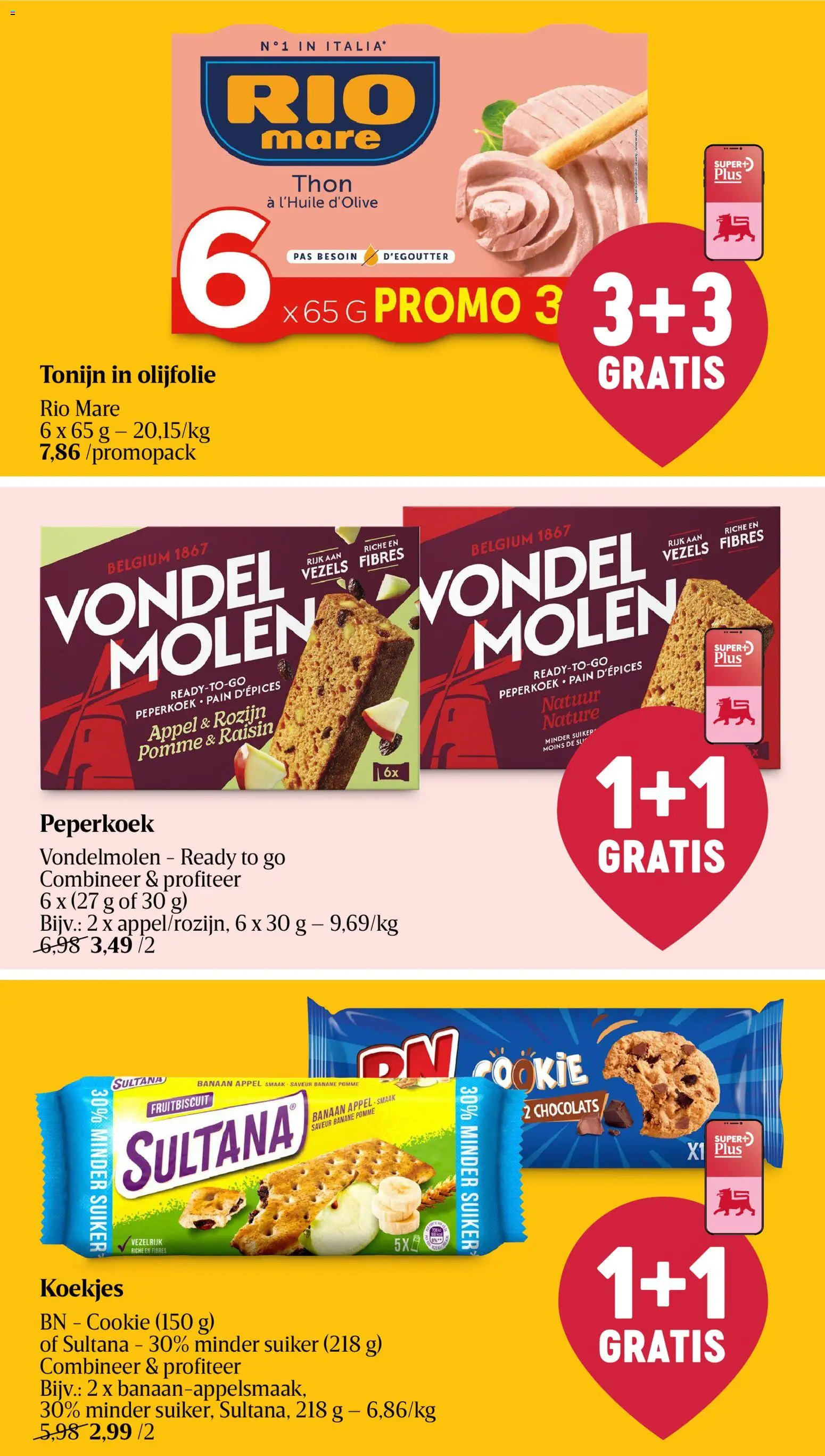{H1} | Pagina: 23 | Producten: Koekjes, Tonijn, Appel, Banaan