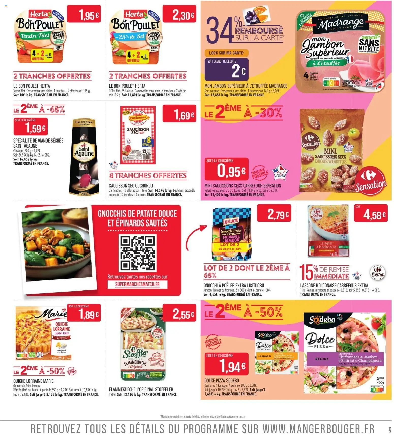 {H1} | Page: 9 | Produits: Épinards, Saint Agaune, Gnocchi, Noix