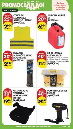 Pré-visualização Pingo Doce Poupe este Fim de Semana válido de 08.05.2026 | Página: 17 | Produtos: Esponja, Compressor de ar, Panos de limpeza, Compressor
