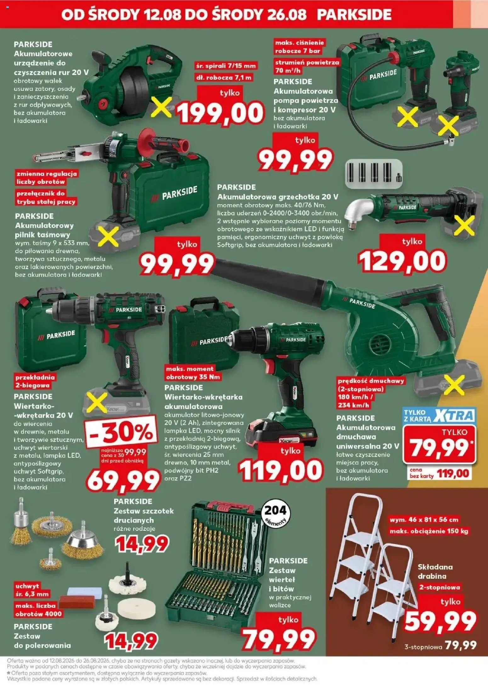 Kaufland gazetka od 12.08.2026 - od jutra PDF | Strona: 5 | Produkty: Karta, Drabina, Akumulatorowa pompa, Gazety
