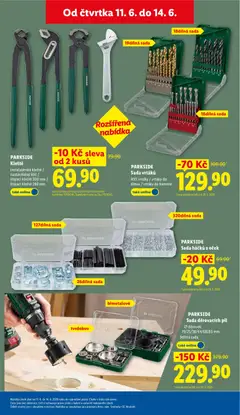 Náhled letáku PARKSIDE Kleště, instalatérské kleště / nastavitelný klíč / štípací kleště 200 mm / štípací kleště 280 mm, available from 2 pieces. od 11.06.2026 | Strana: 43