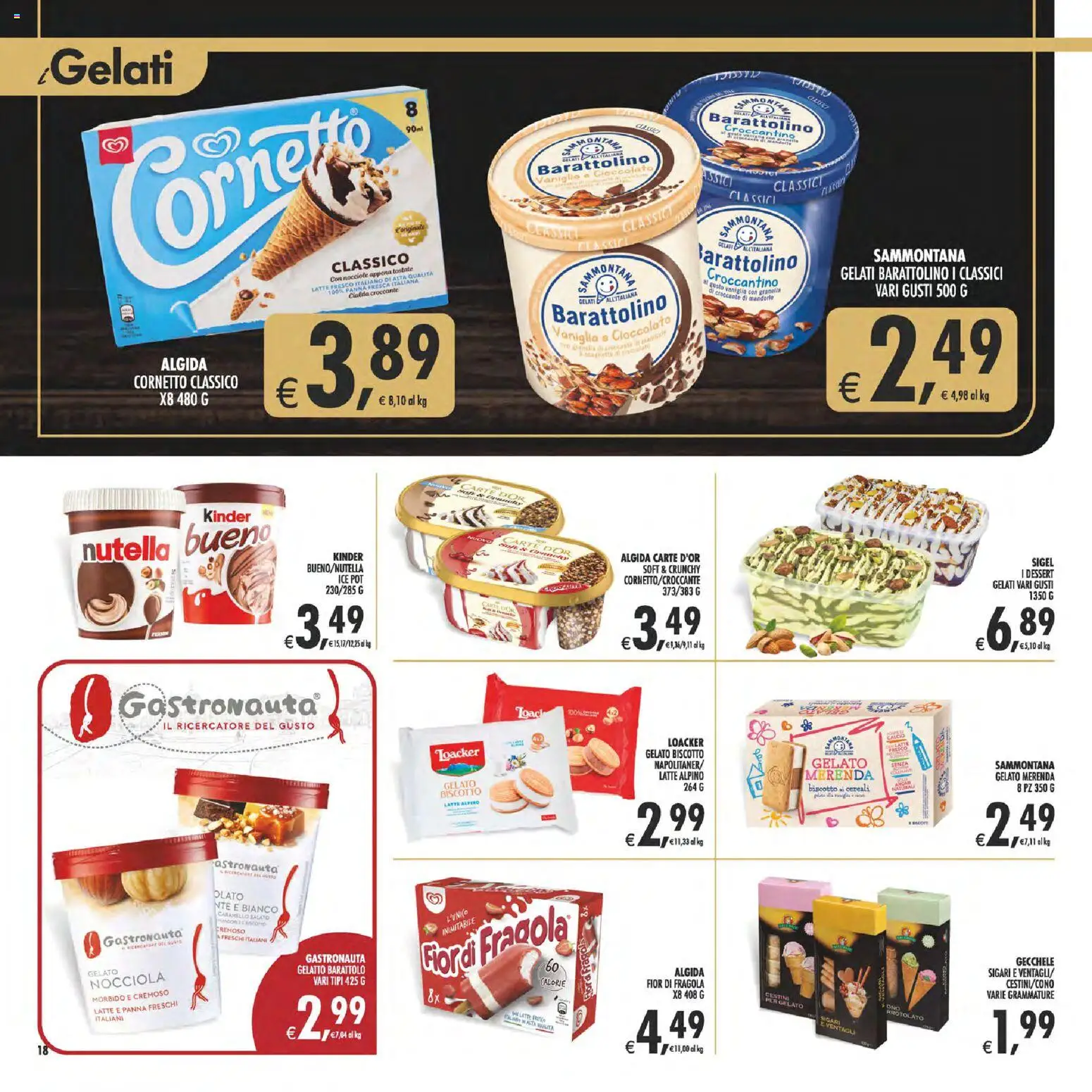 Volantino Decò del 11/08/2026 | Pagina: 18 | Prodotti: Cereali, Panna, Nocciole, Cialda