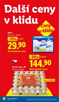 Náhled letáku Máslo, Máslo 82% tuku, 250 g od 15.06.2026 | Strana: 4