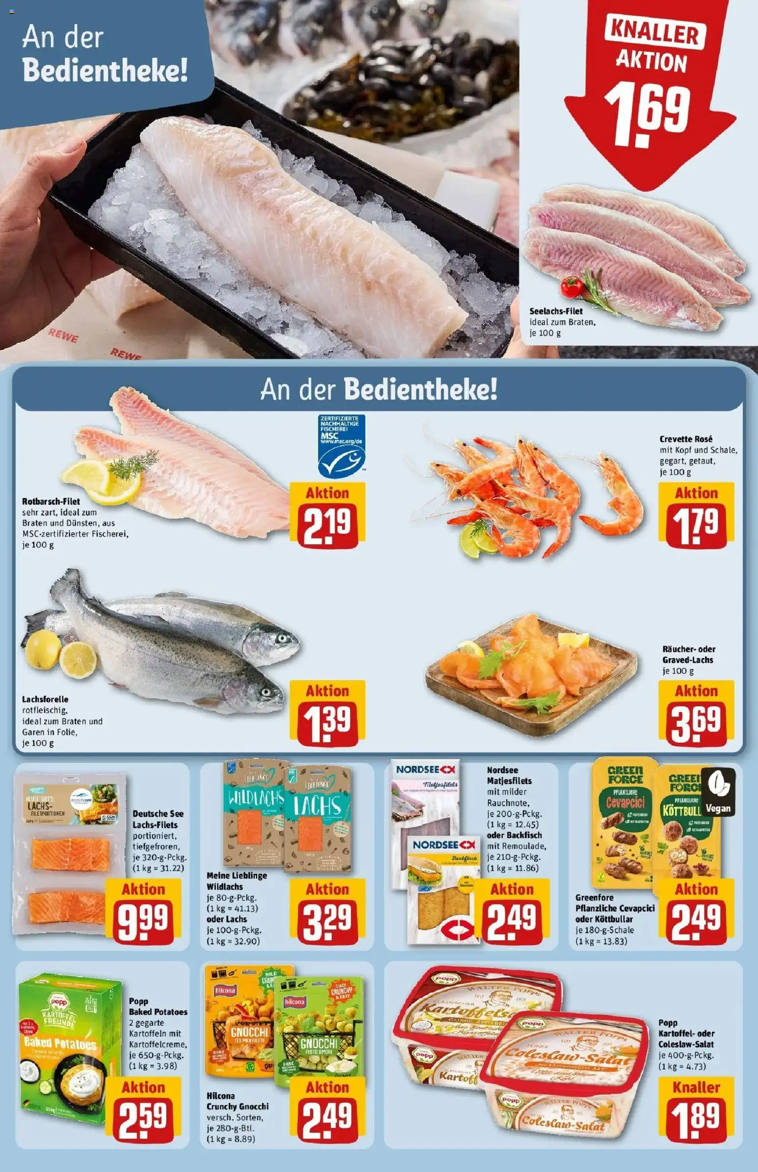 Rewe Prospekt Wetzlar – gültig ab 13.07.2026 | Seite: 12 | Produkte: Gnocchi, Cevapcici, Lachs, Kartoffeln