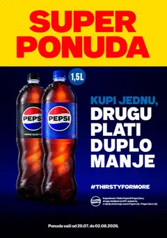 Univerexport katalog Drugi Pepsi plati duplo manje - pregled Univerexport kataloga - važi od 20.07.2026
