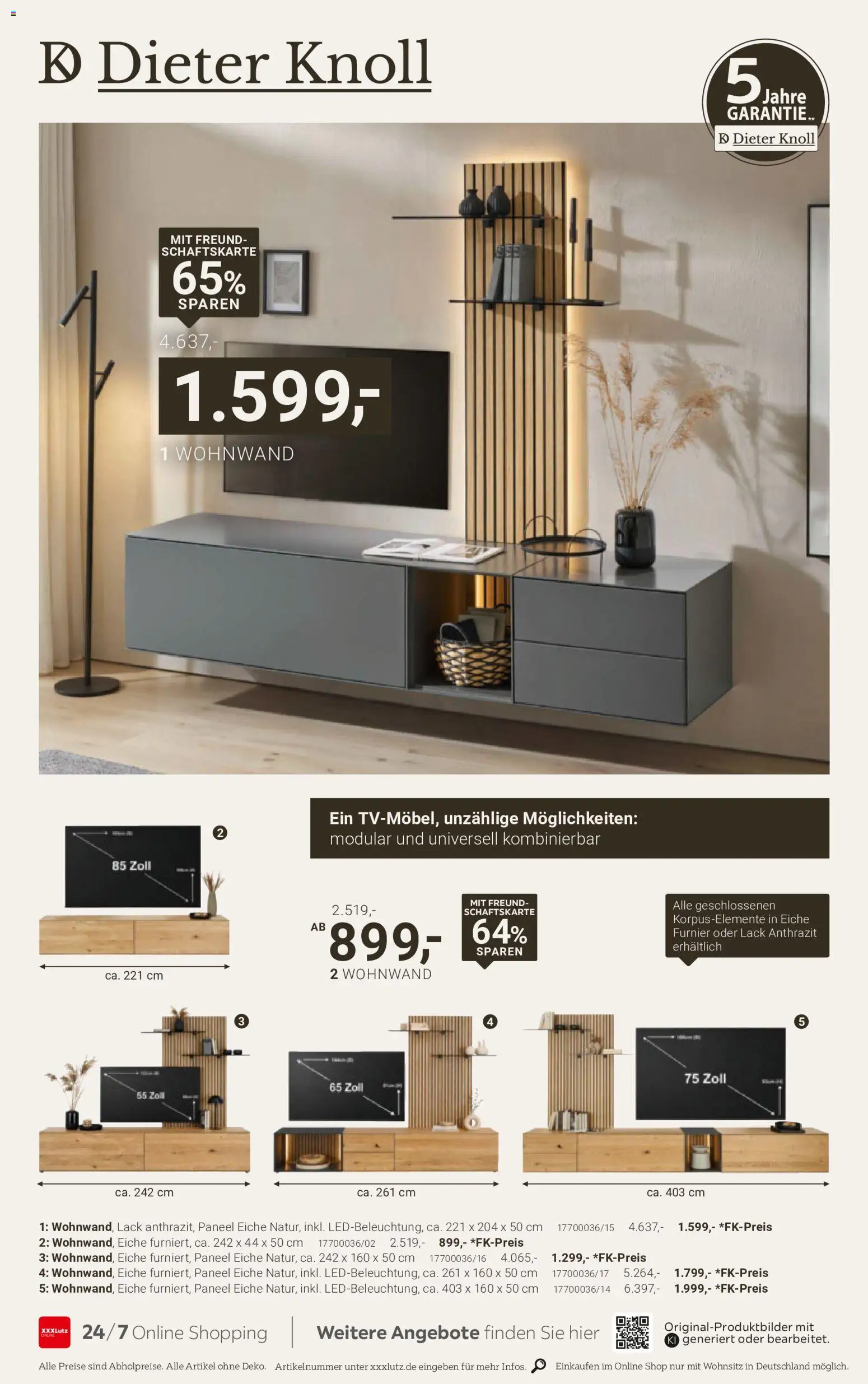 XXXLutz Dieter Knoll Spezial – gültig ab 17.10.2026 | Seite: 8 | Produkte: Sideboard, Lowboard, HIghboard, Hängevitrine