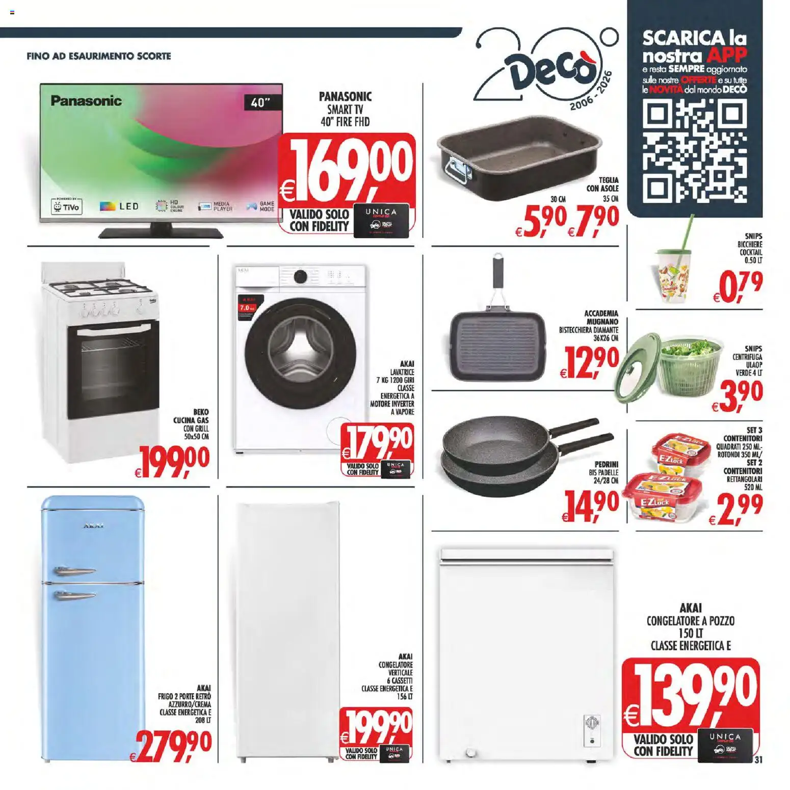 Volantino Decò del 11/08/2026 | Pagina: 41 | Prodotti: smart TV, Centrifuga, Lavatrice, TV