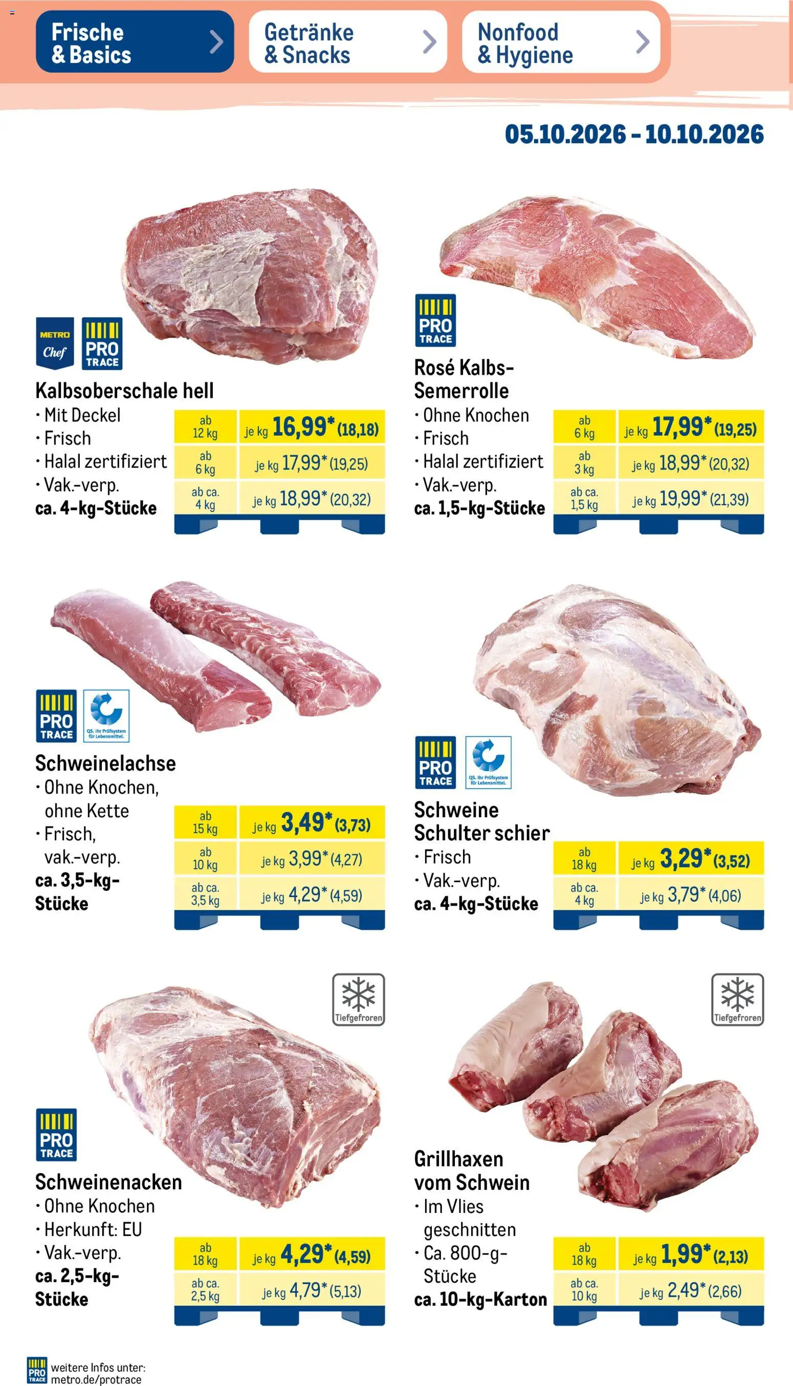 Metro NonFood-Angebote – gültig ab 05.10.2026 | Seite: 31 | Produkte: Schweinenacken, Schulter
