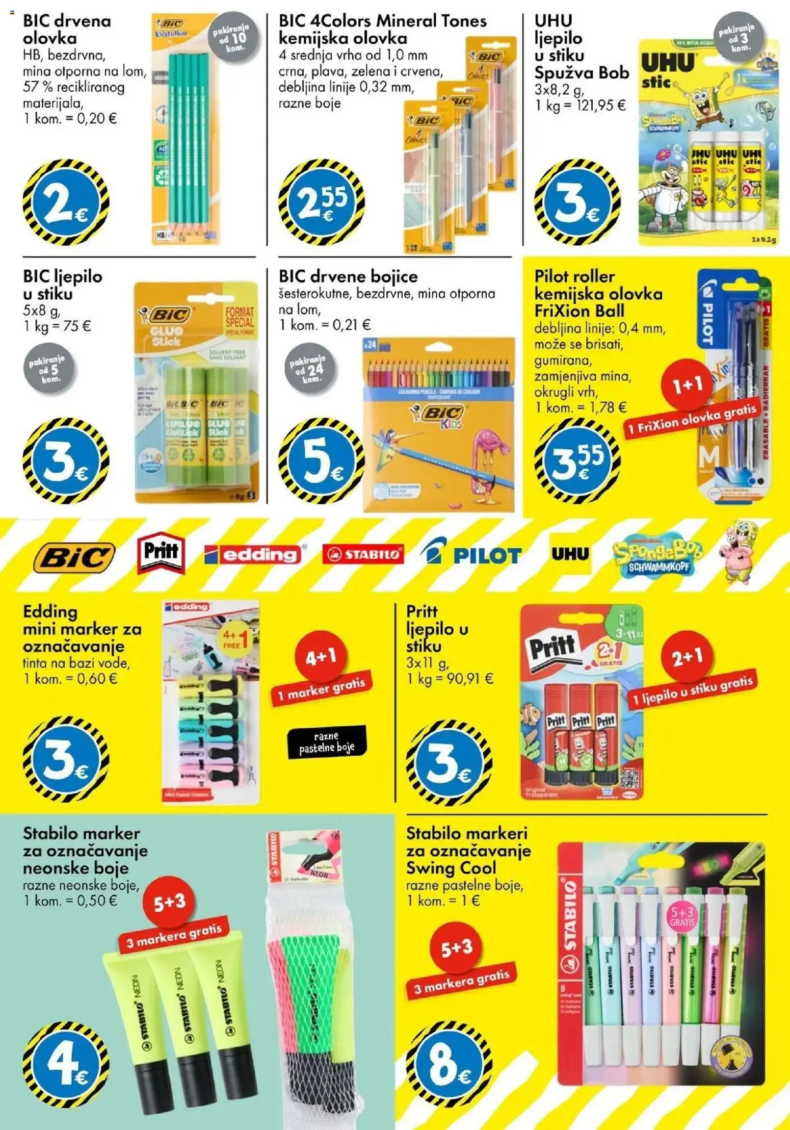 TEDi Katalog novi od 21.08.2026 na listanje > letak digitalni | Stranica: 10 | Proizvodi: Spužva, Ljepilo, Drvene bojice, Kemijska olovka