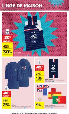 Carrefour - Prévisualisation de Carrefour Coupe du monde. Le mois des supporters. valide à partir de 02.06.2026 | Page: 43 | Produits: Peignoir, Parure de lit, Lit