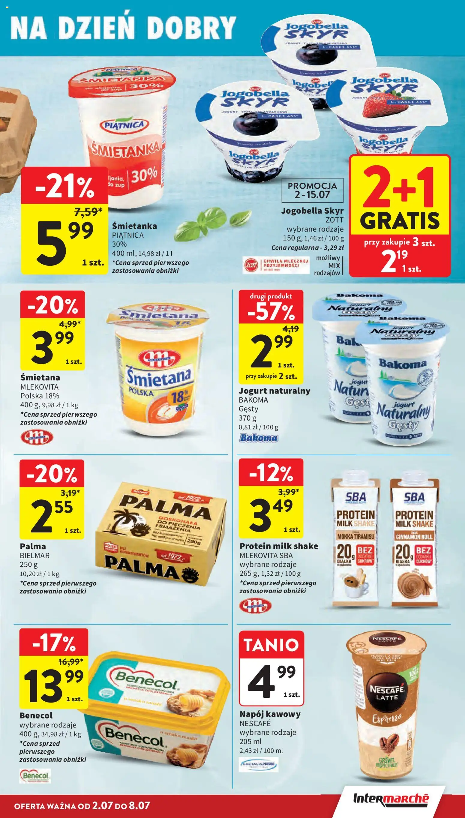Intermarche gazetka od 02.07.2026 | Strona: 19 | Produkty: Nescafe, Jogurt naturalny, Tiramisu, Skyr