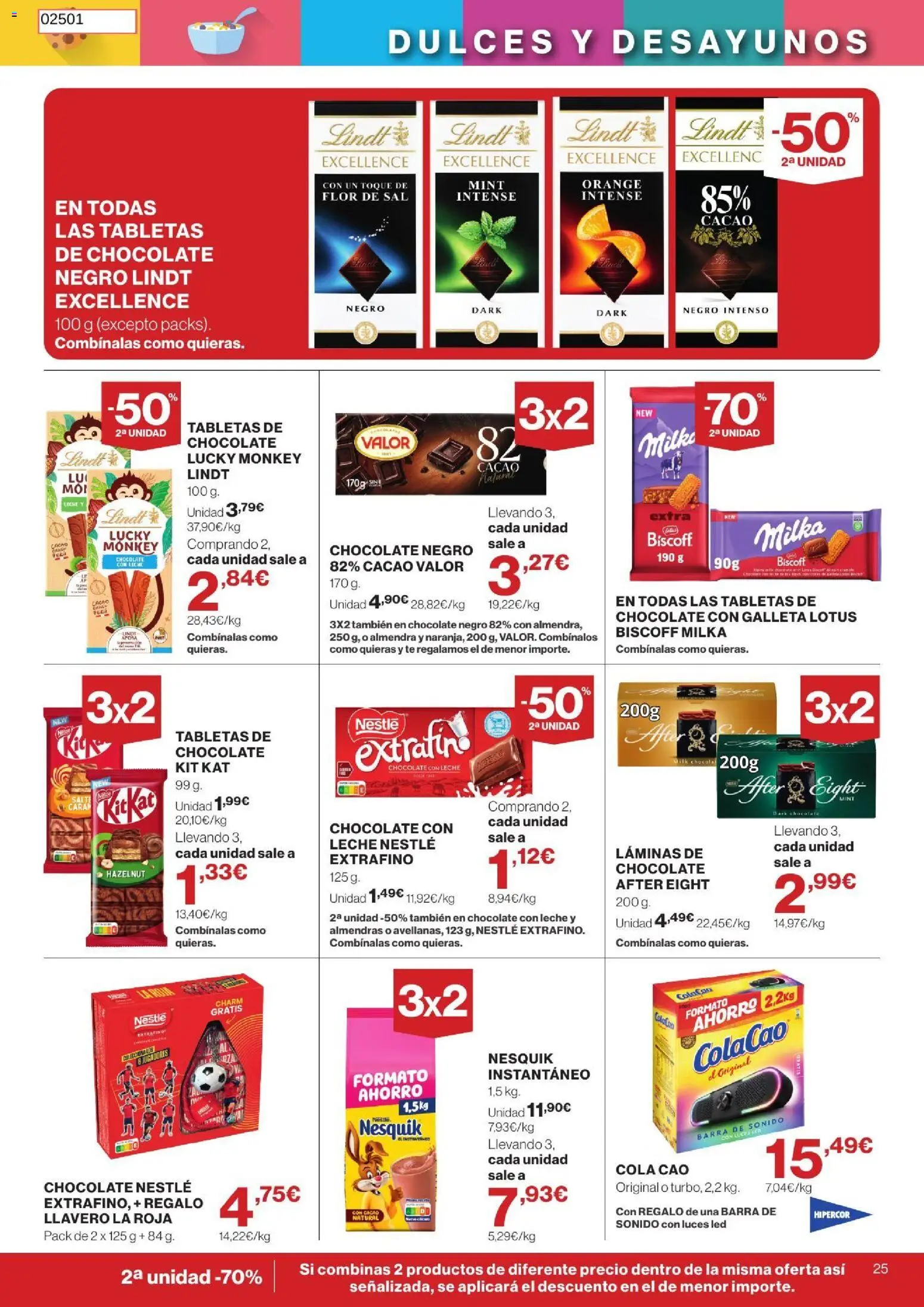 Hipercor catálogo │ válido desde el 26/08/2026 | Página: 25 | Productos: Barra de sonido, Té, Dulces, Cacao