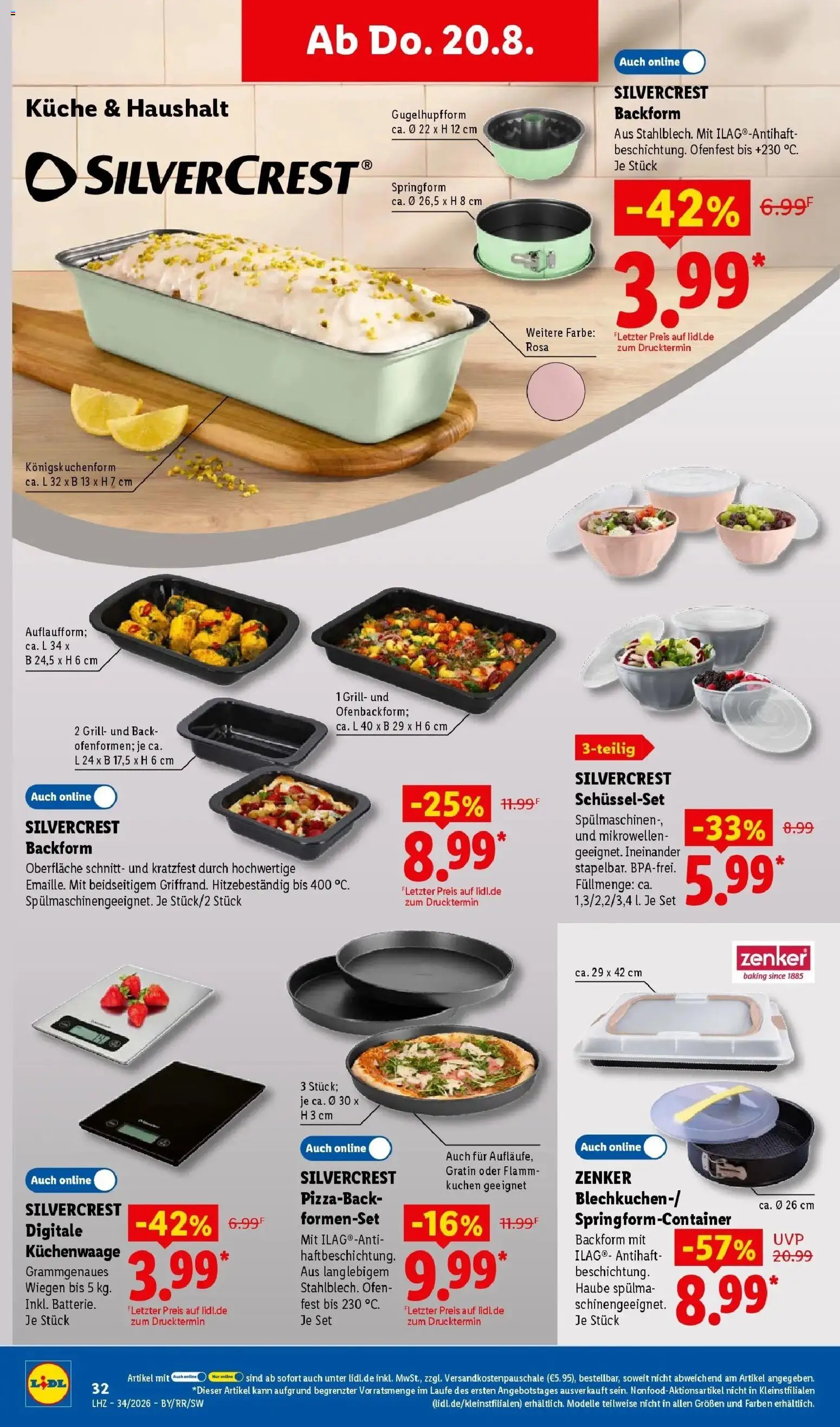 Lidl Prospekt Mühlacker (ab 17.08.2026) zum Blättern » Angebote | Seite: 52 | Produkte: Ofen, Grill, Pizza, Kuchen
