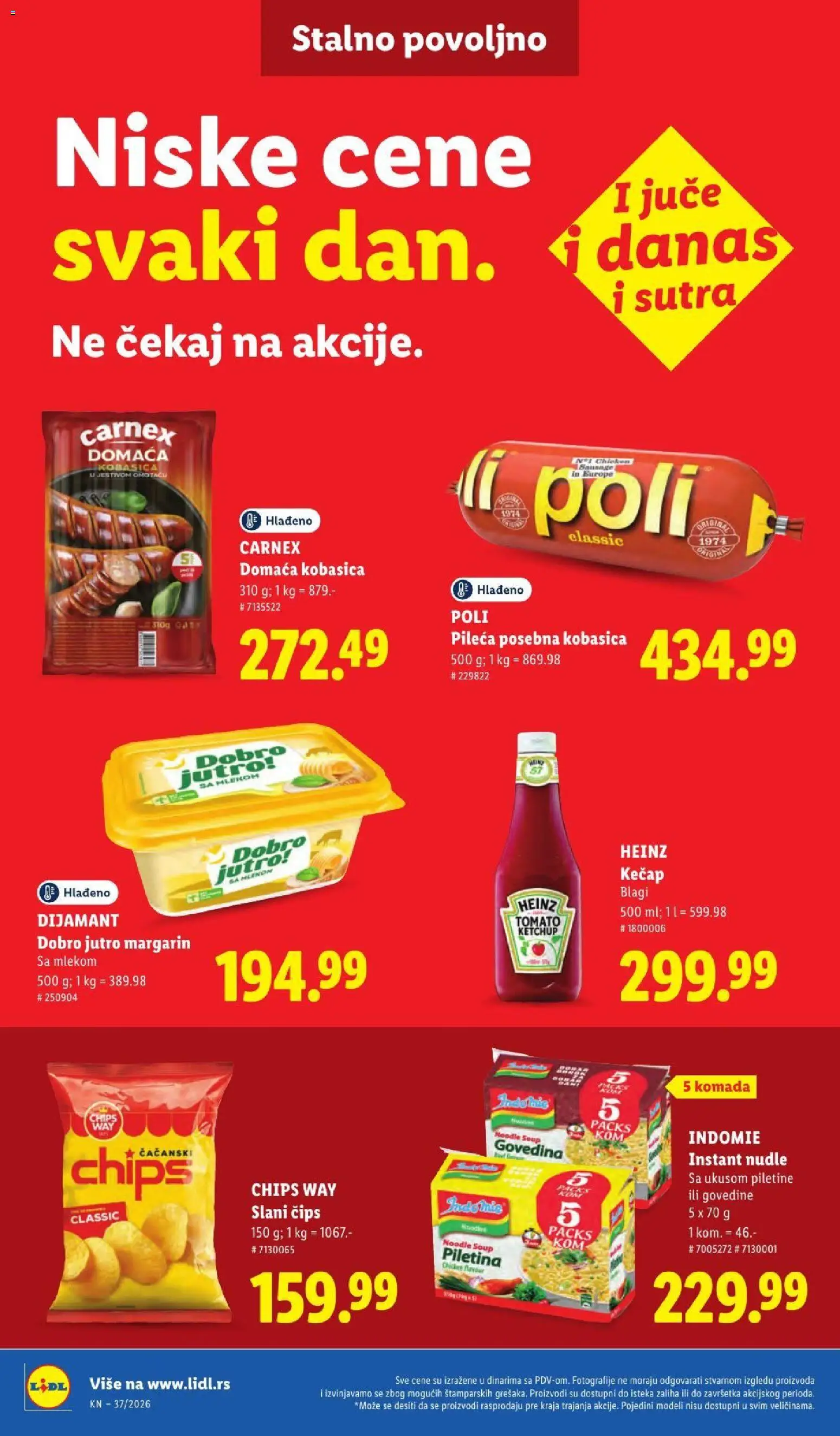 Lidl katalog - važi od 10.09.2026 | Strana: 42 | Proizvode: Čips, Margarin, Heinz, Piletina