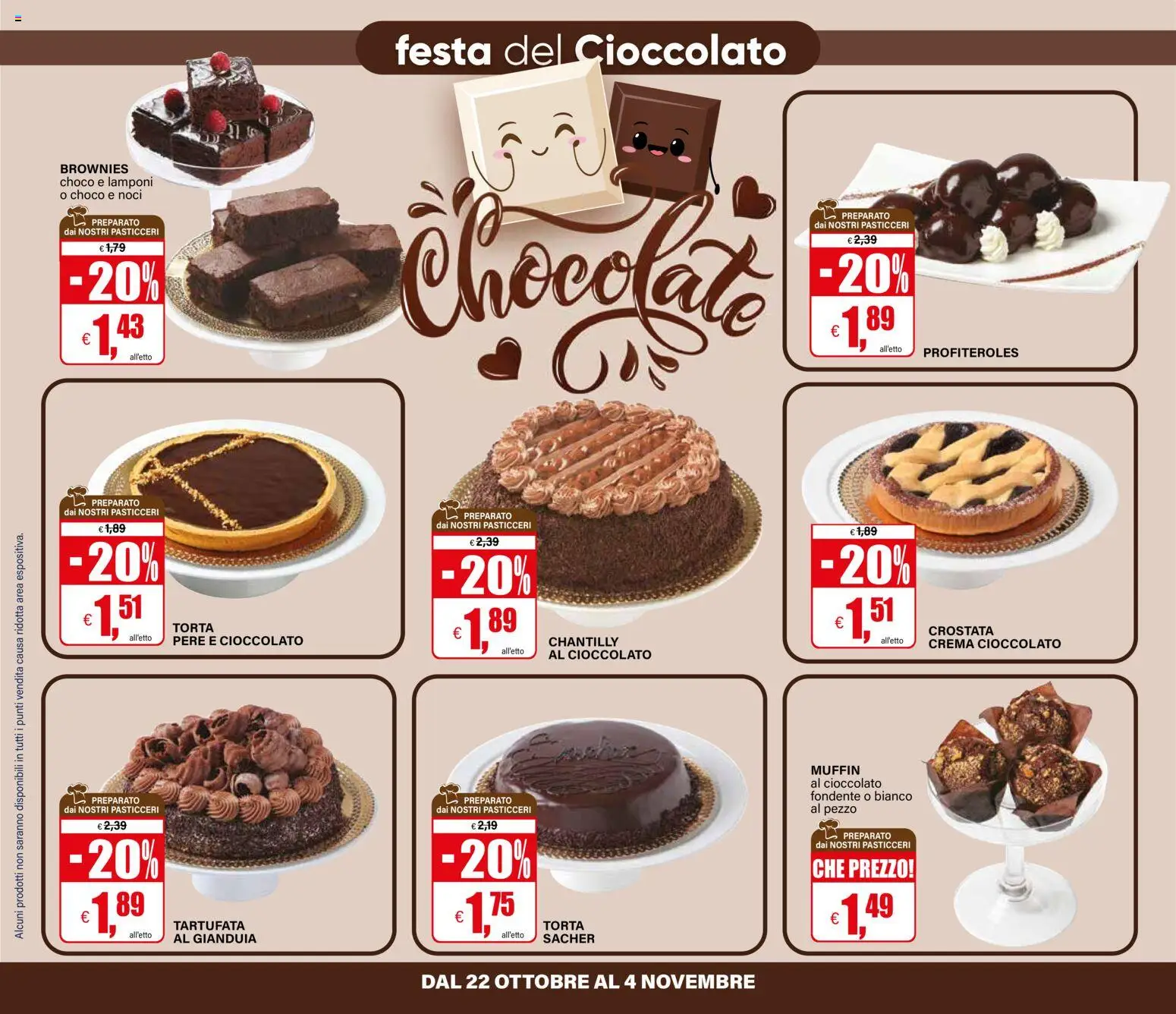 Volantino Il Gigante del 22/10/2026 | Pagina: 34 | Prodotti: Pere, Muffin, Profiteroles, Brownies
