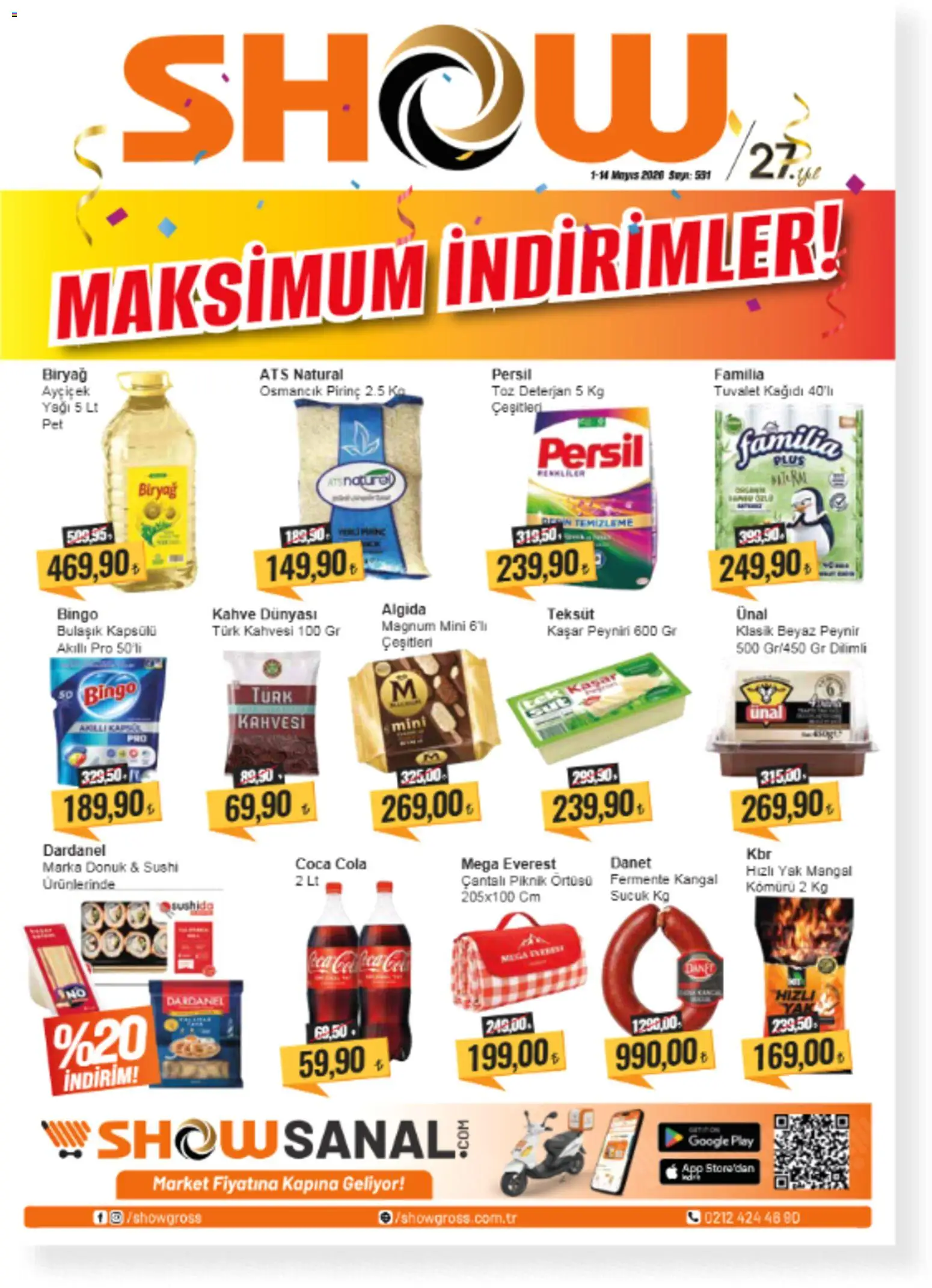 Show Market Katalog - 01.05.2026 tarihinden itibaren geçerlidir | Sayfa: 1 | Ürünler: Tuvalet, Kahve, Tuvalet kağıdı, Sucuk