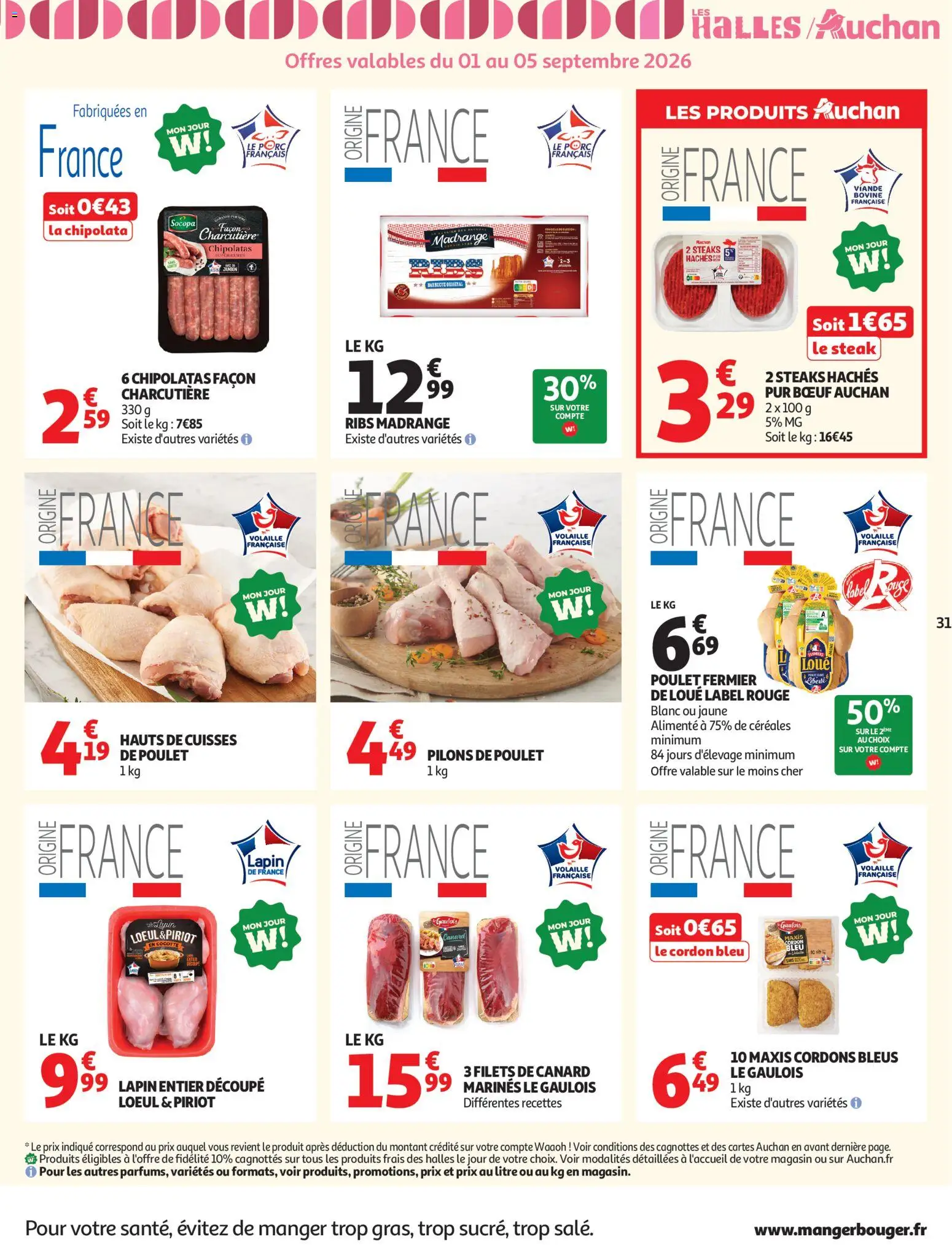 {H1} | Pagina: 31 | Producten: Steak, Chipolata, La